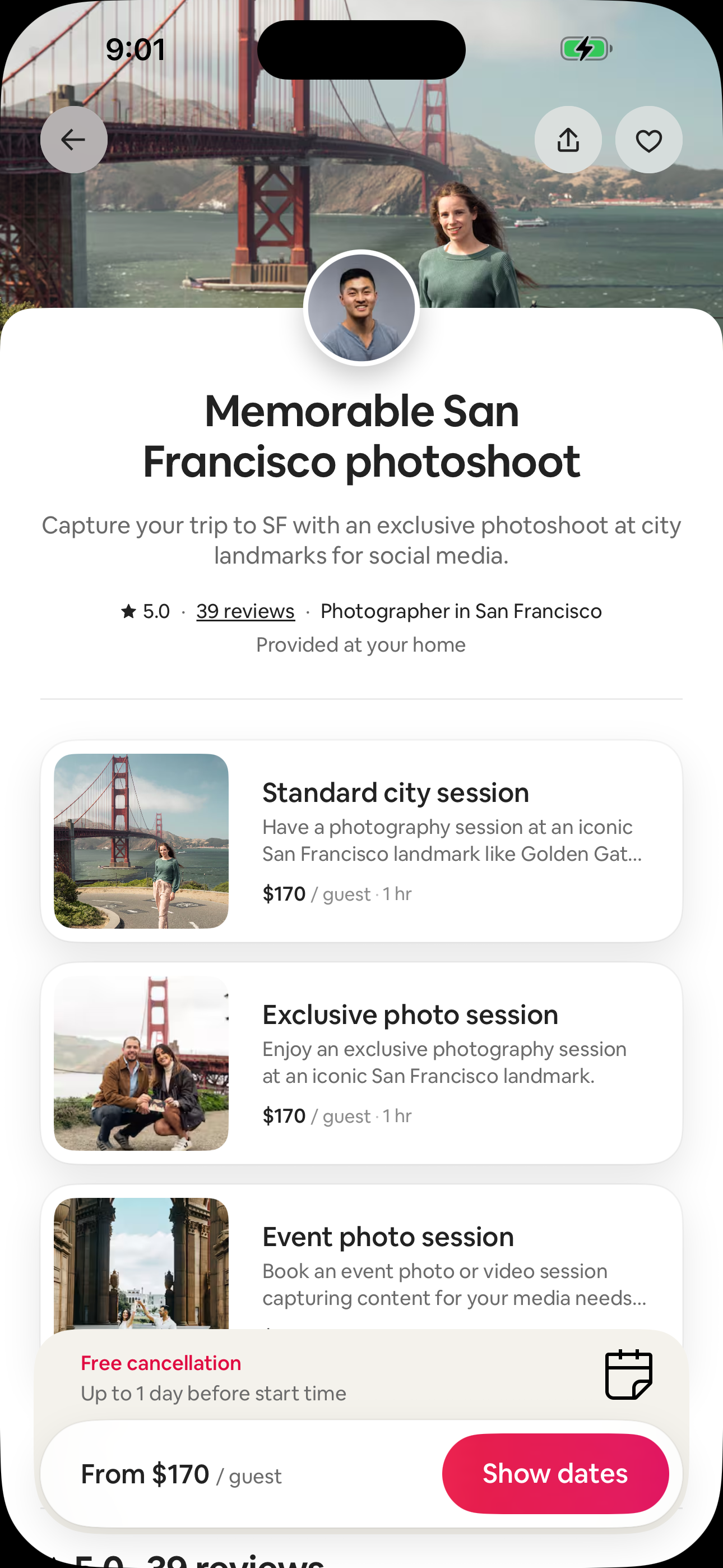 Service Detail — SF photoshoot
