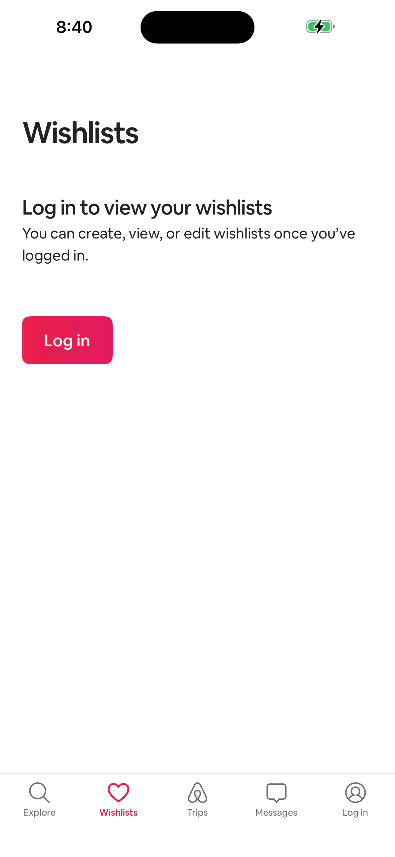 Wishlists — Logged-out gate