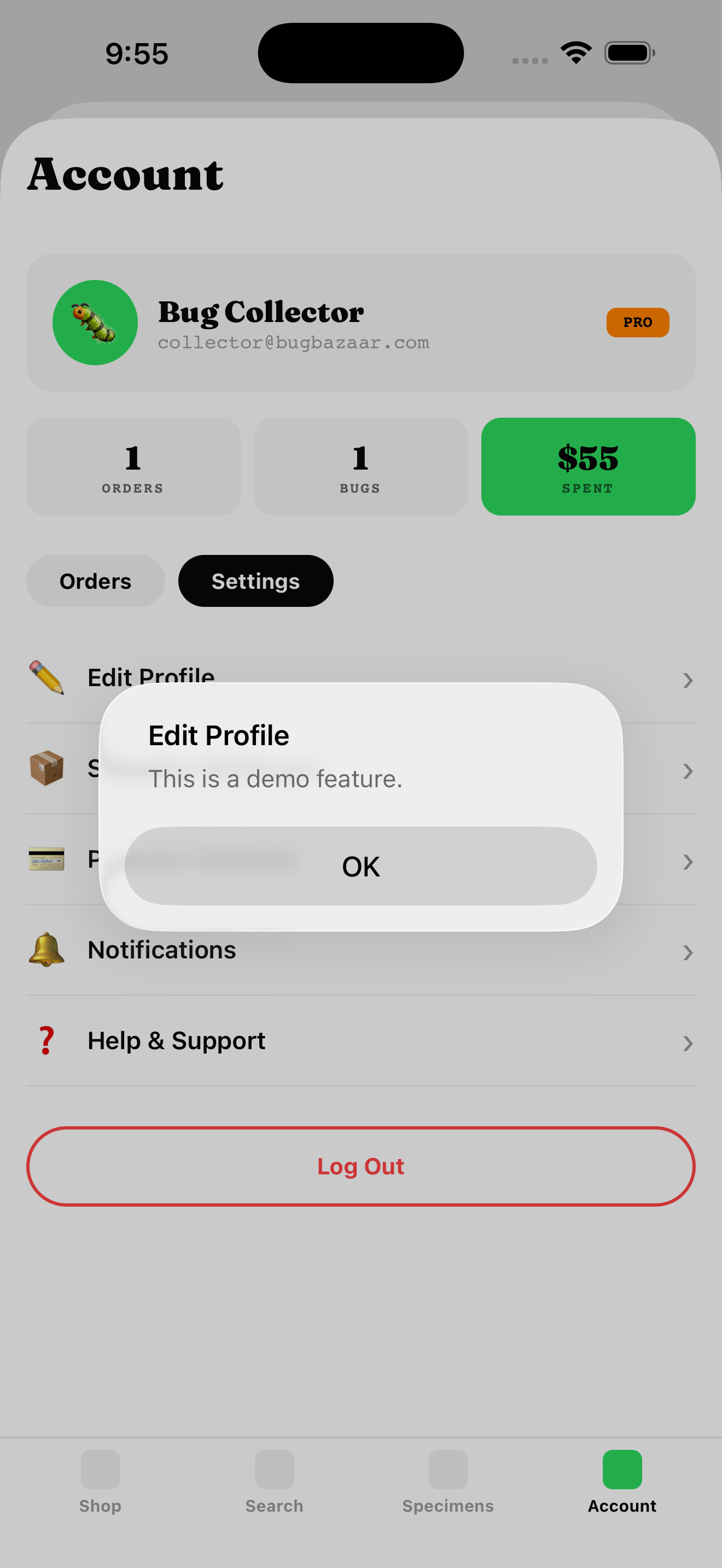 Edit Profile Modal