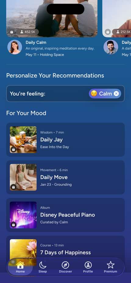 Home — Personalized (Mood Applied)