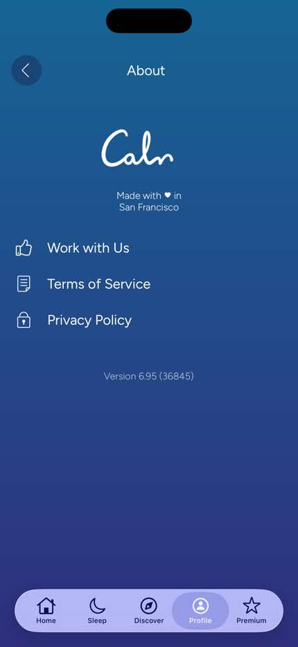 Settings — About