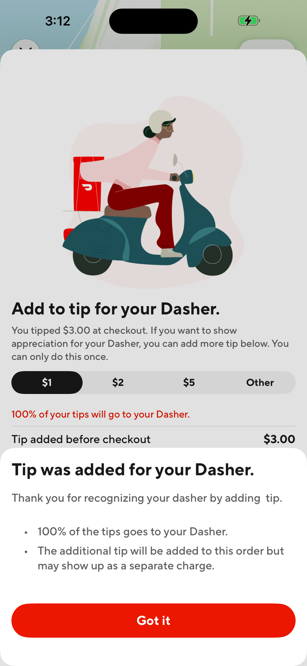Add Tip Sheet (post-checkout)