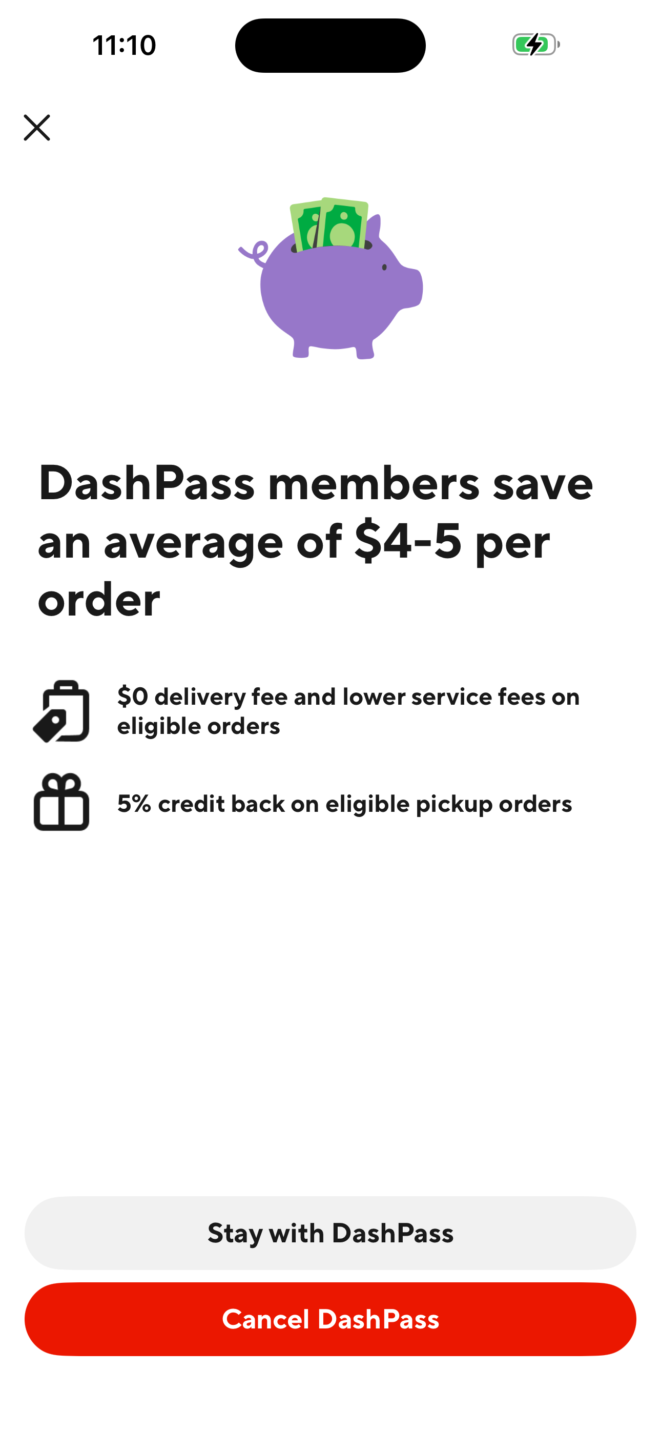 DashPass cancel — retention pitch