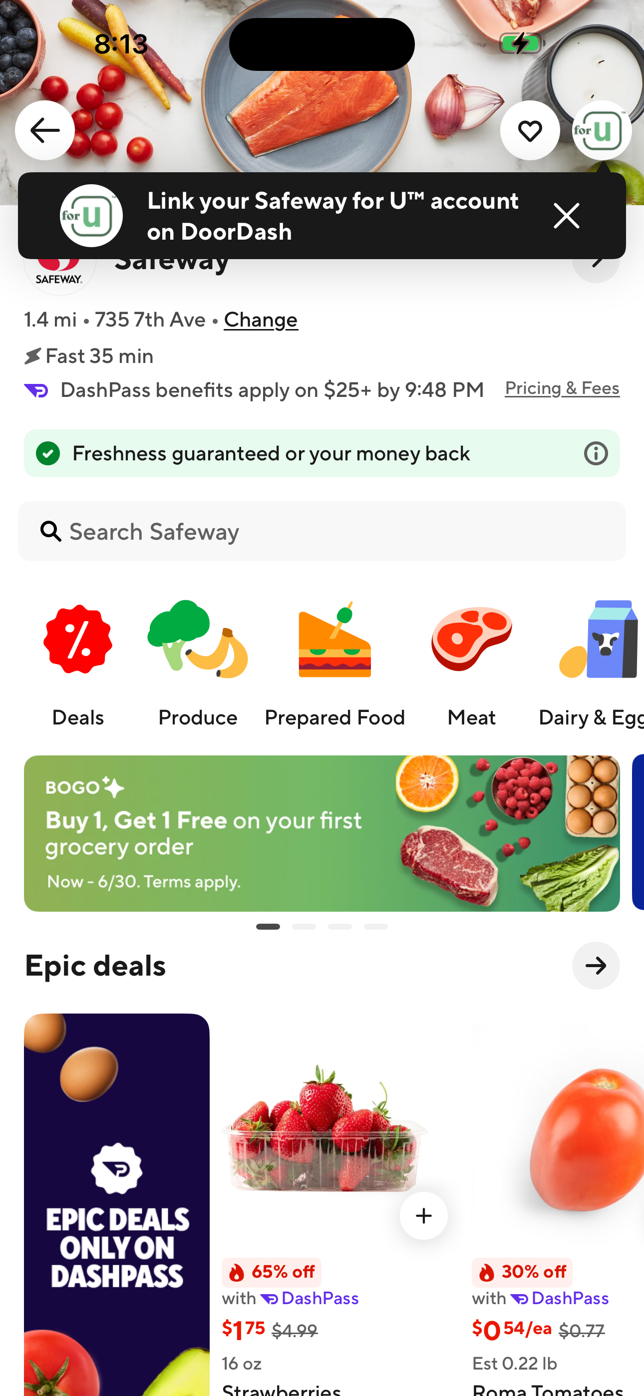 Grocery store detail (Safeway)