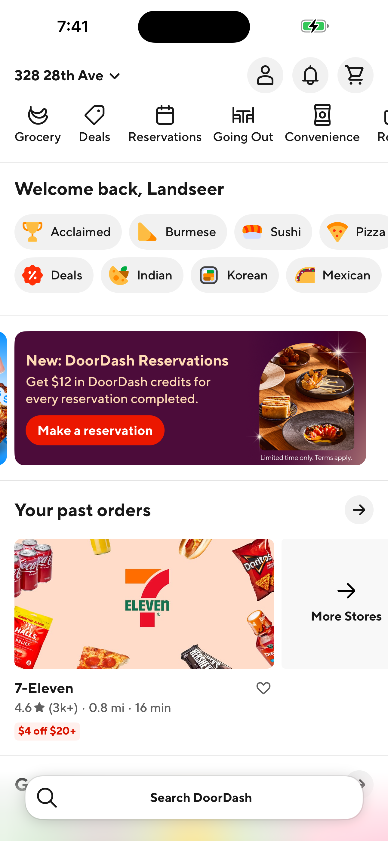 Home — food delivery feed