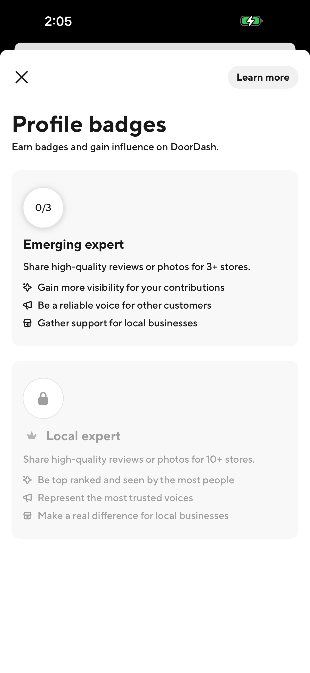 Profile Badges (modal)