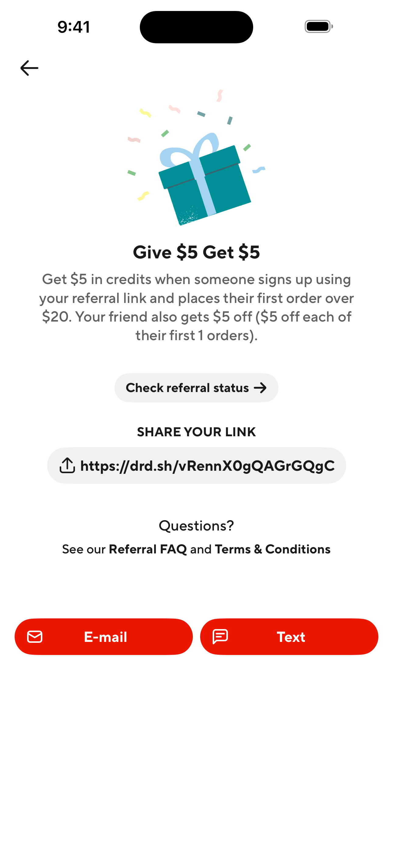 Refer Friends (Give 5 Get 5)