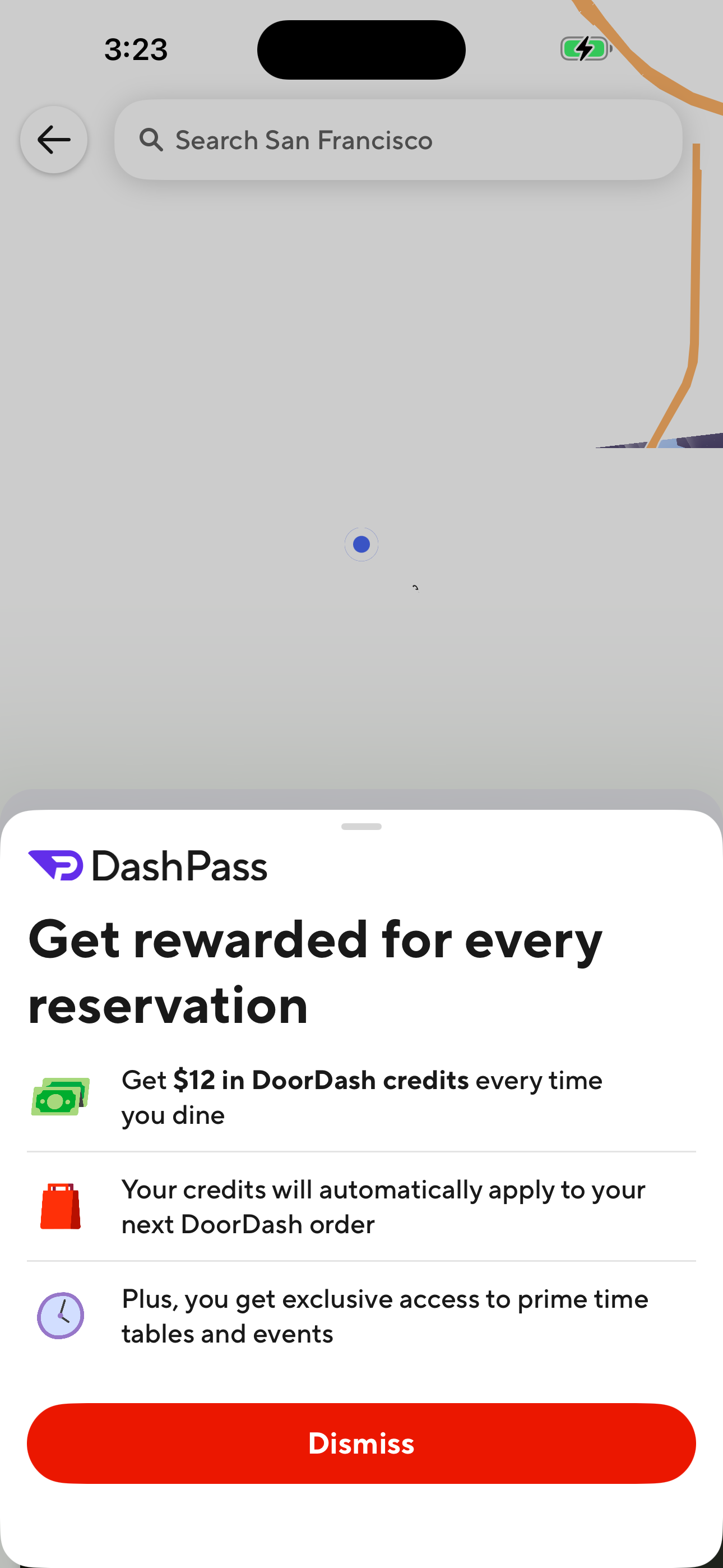 Reservations: DashPass Credits Info