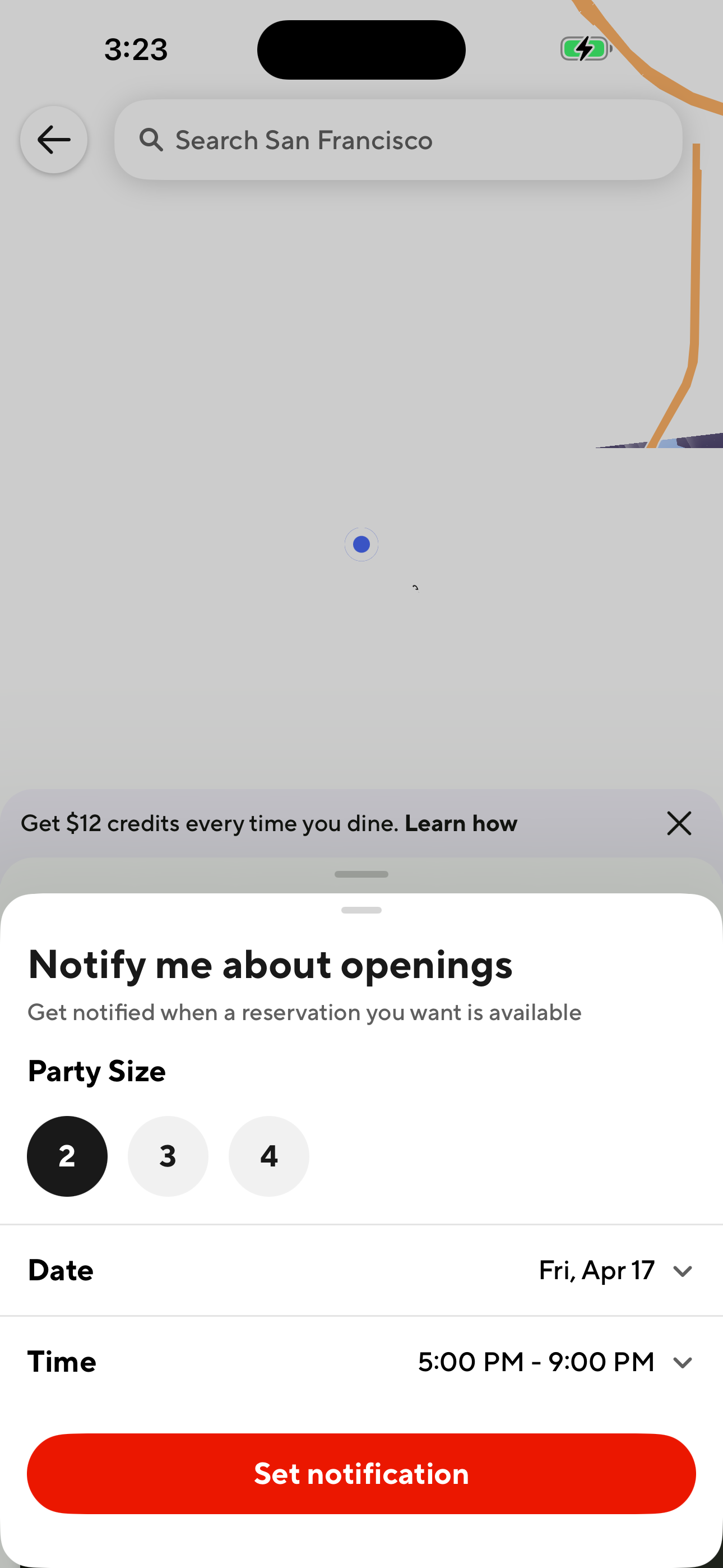Reservations: Notify Me About Openings