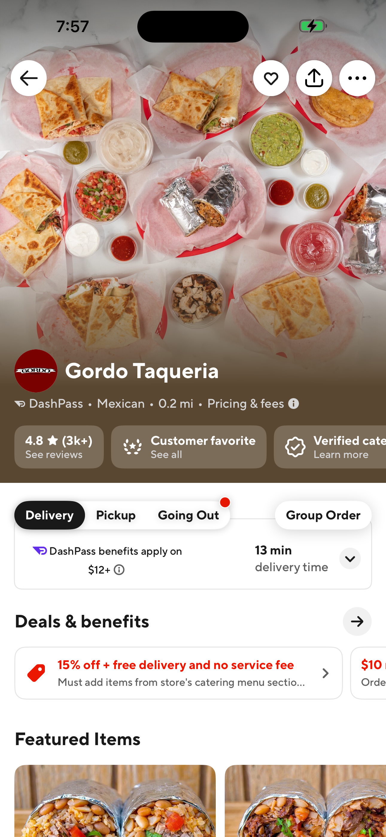 Restaurant detail (Gordo Taqueria)