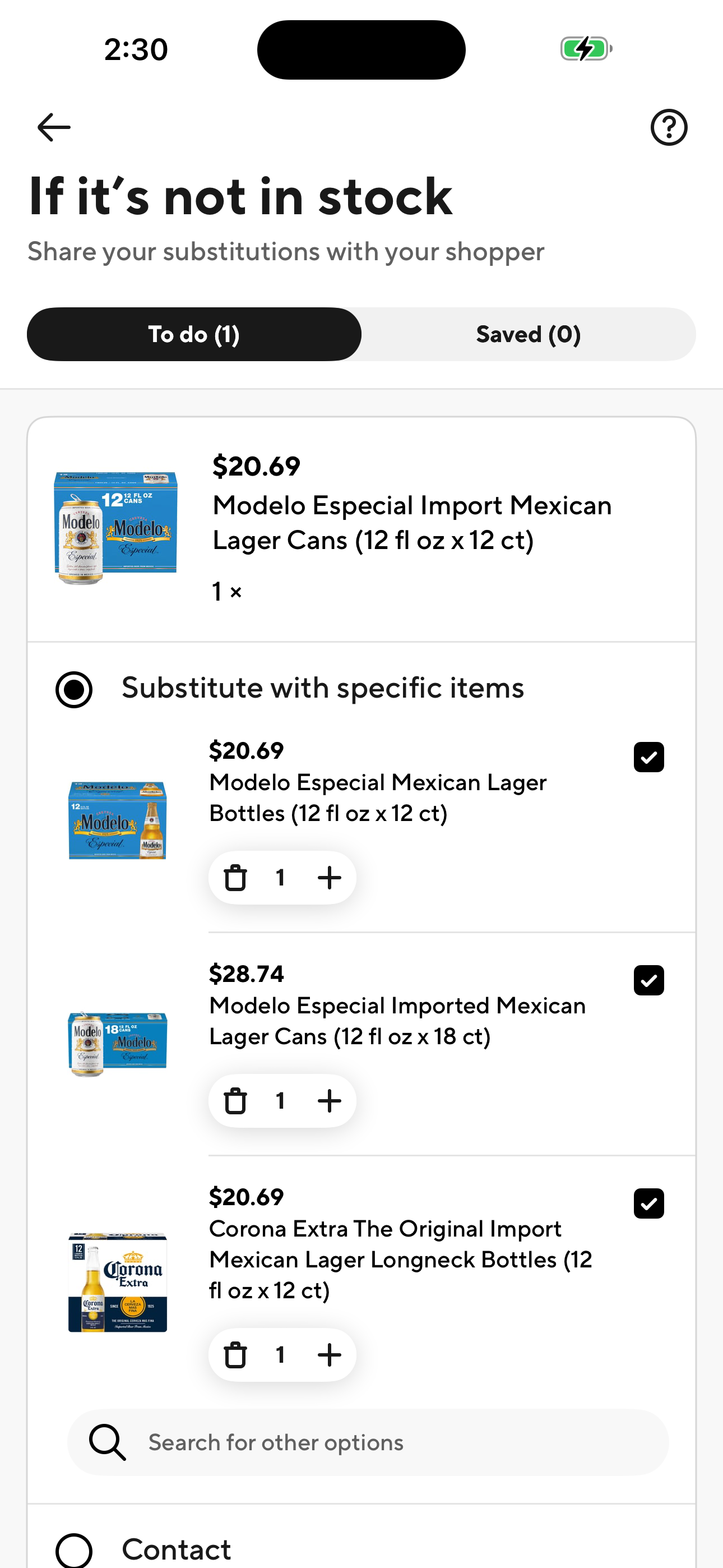 Substitutions preferences (post-order)