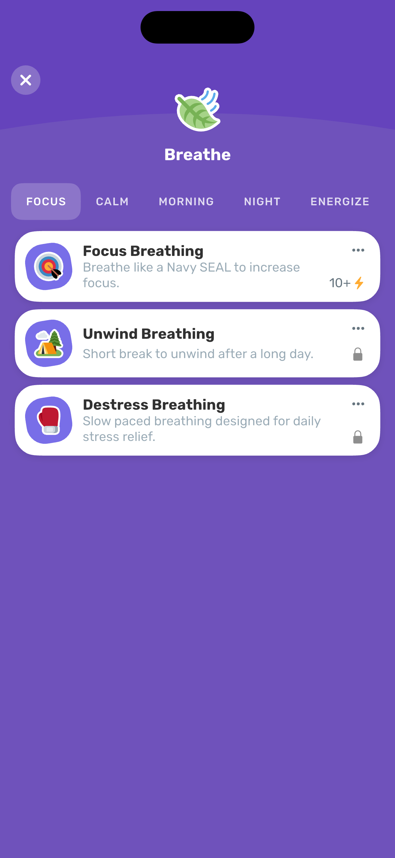 Breathe — Focus category