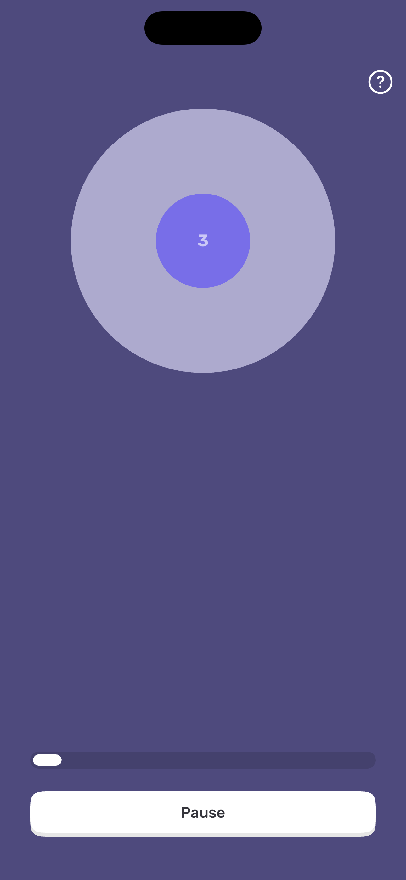 Focus Breathing — active session
