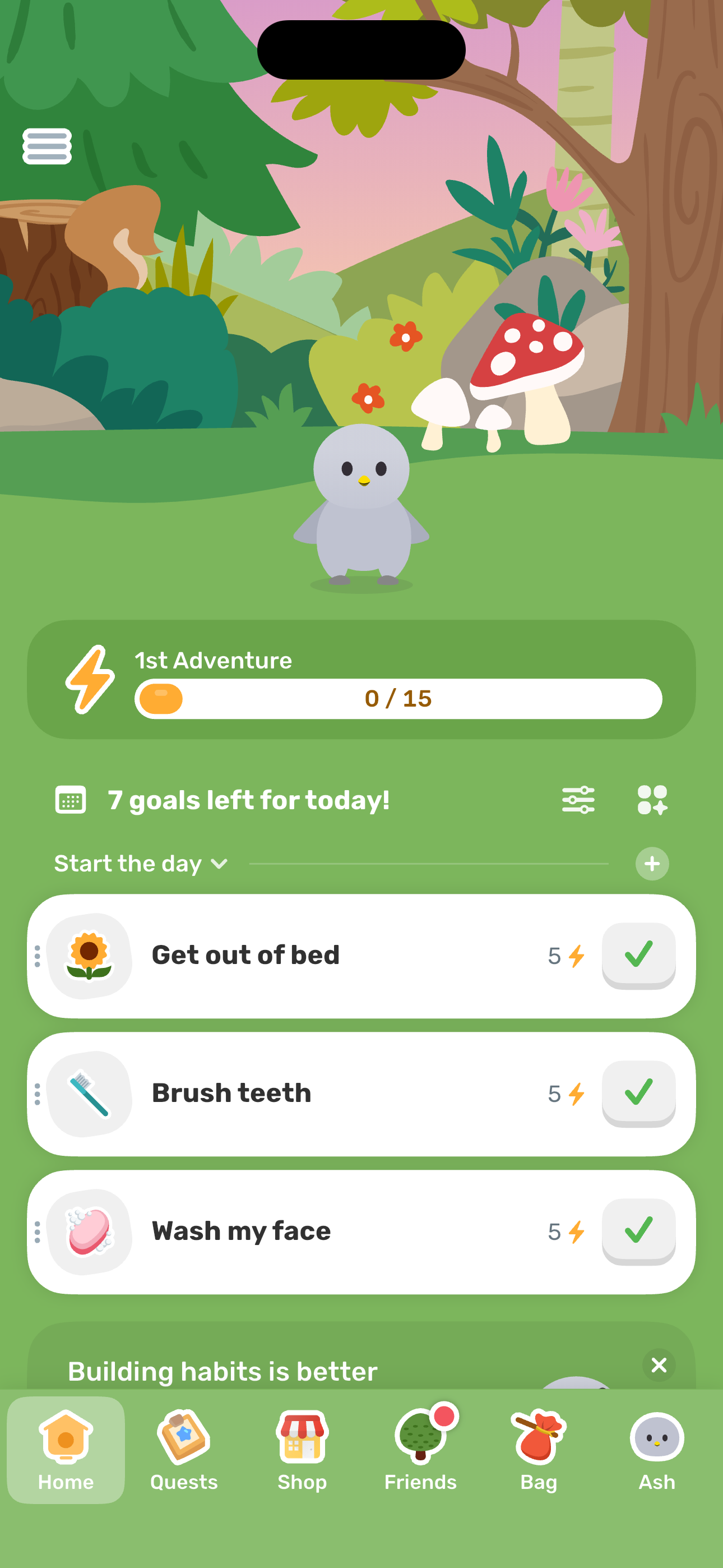 Home — main dashboard