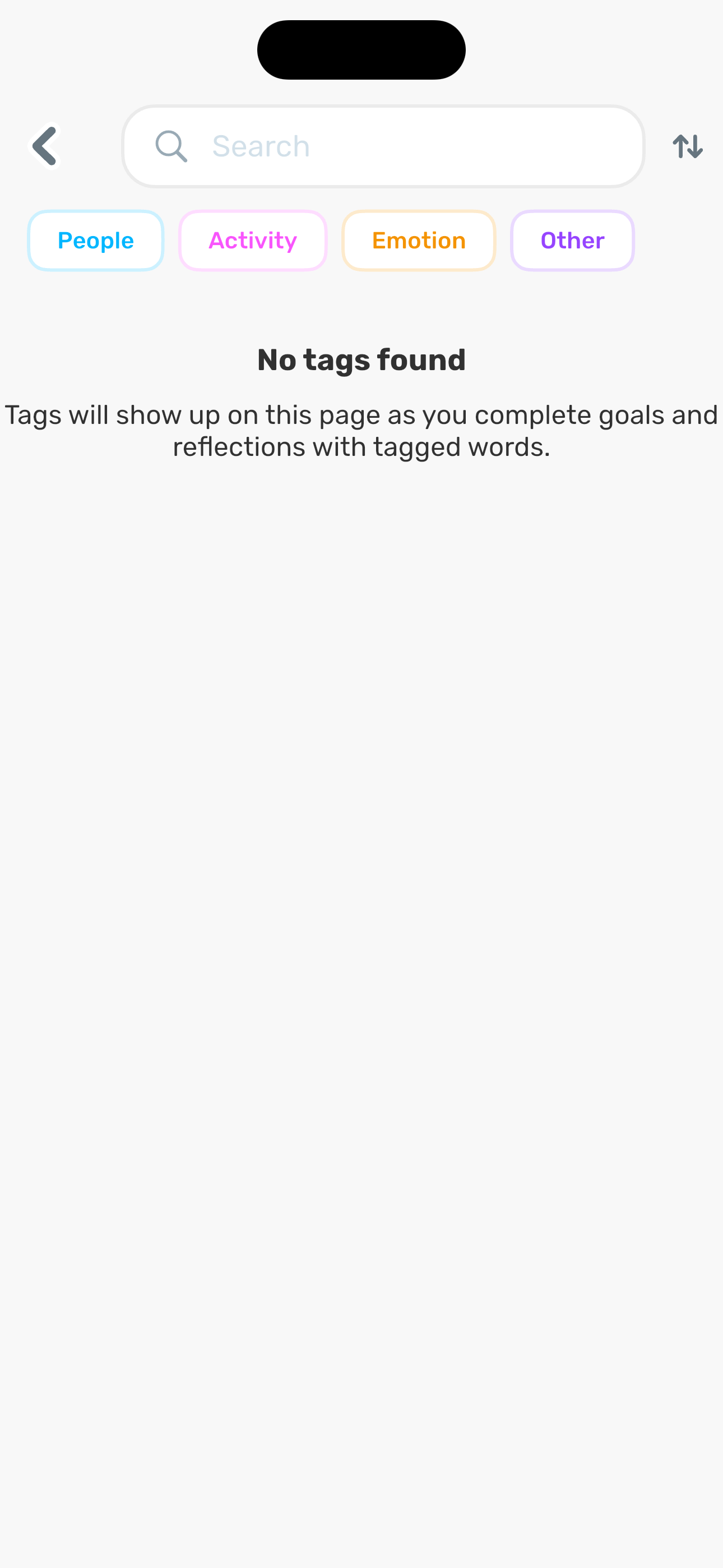 Insights — Tags explorer (empty)