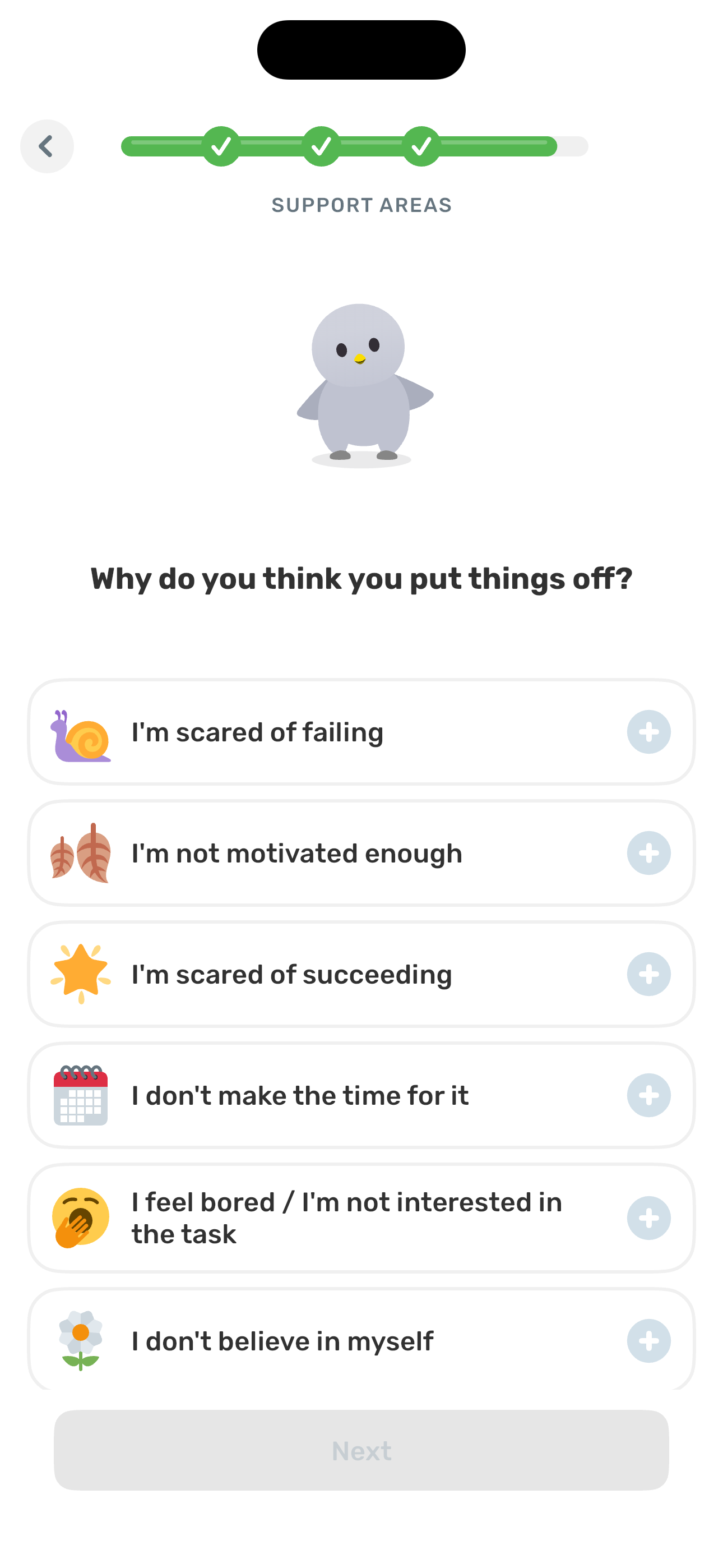 Support — why do you procrastinate?