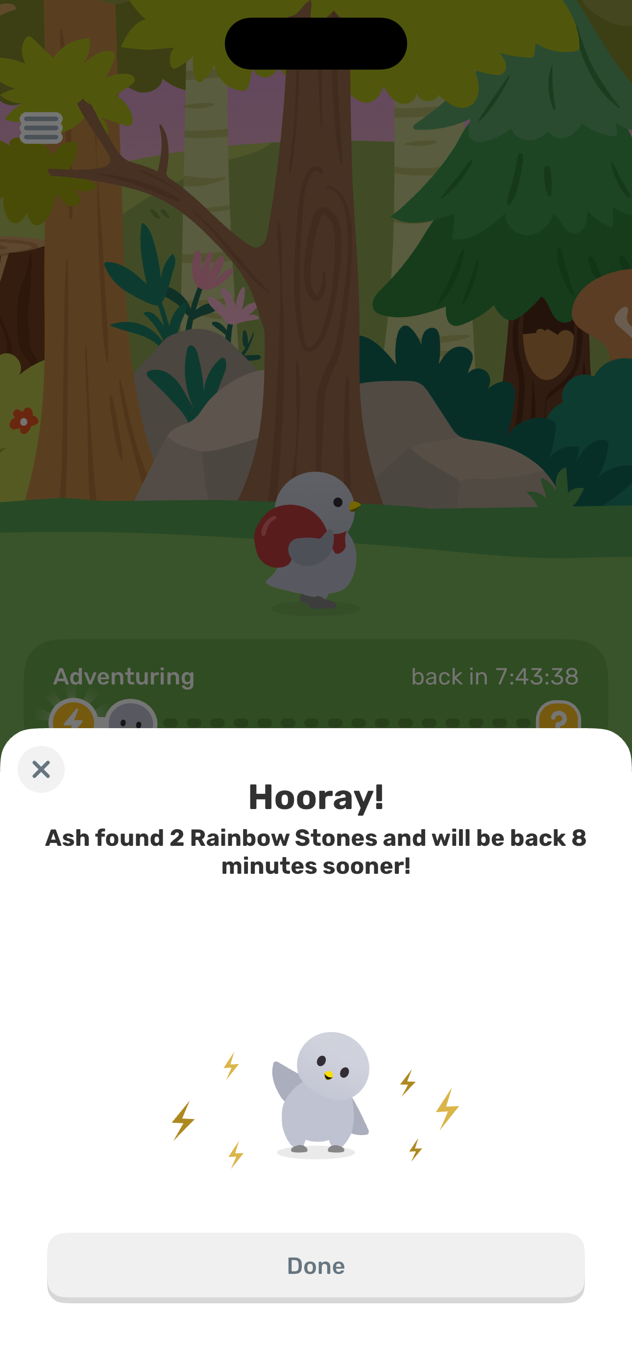 Reflection save reward (adventure speed-up)
