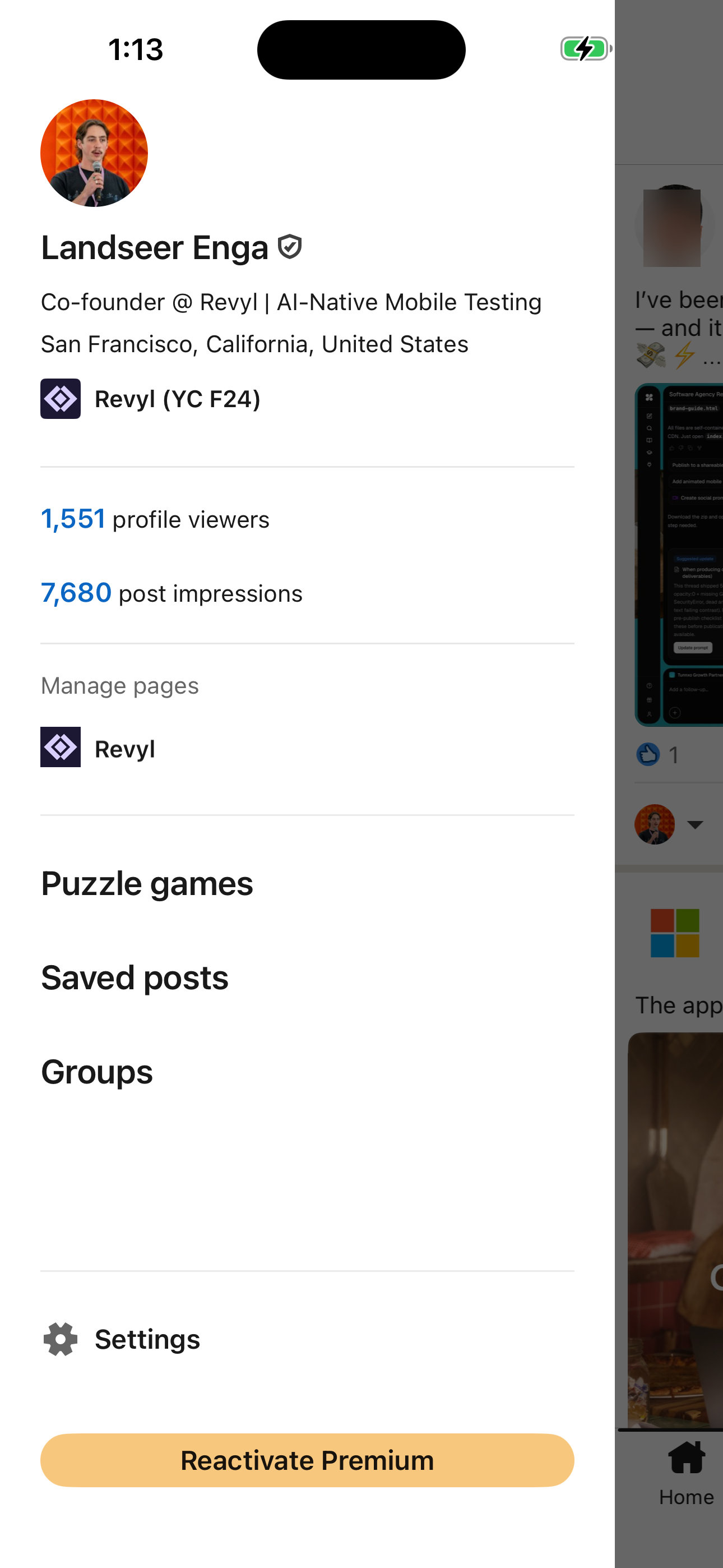 Me Drawer (side menu)