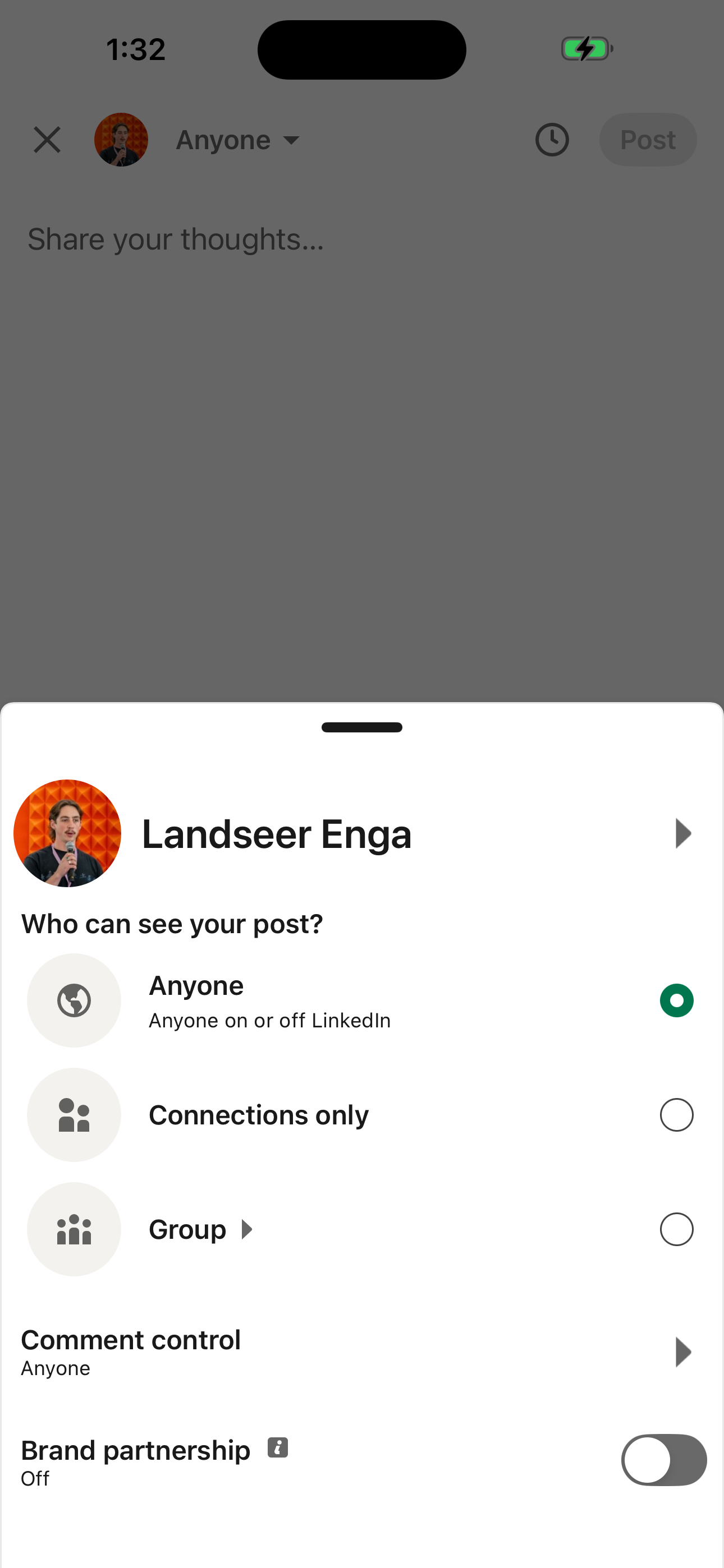 Post Visibility (sheet)