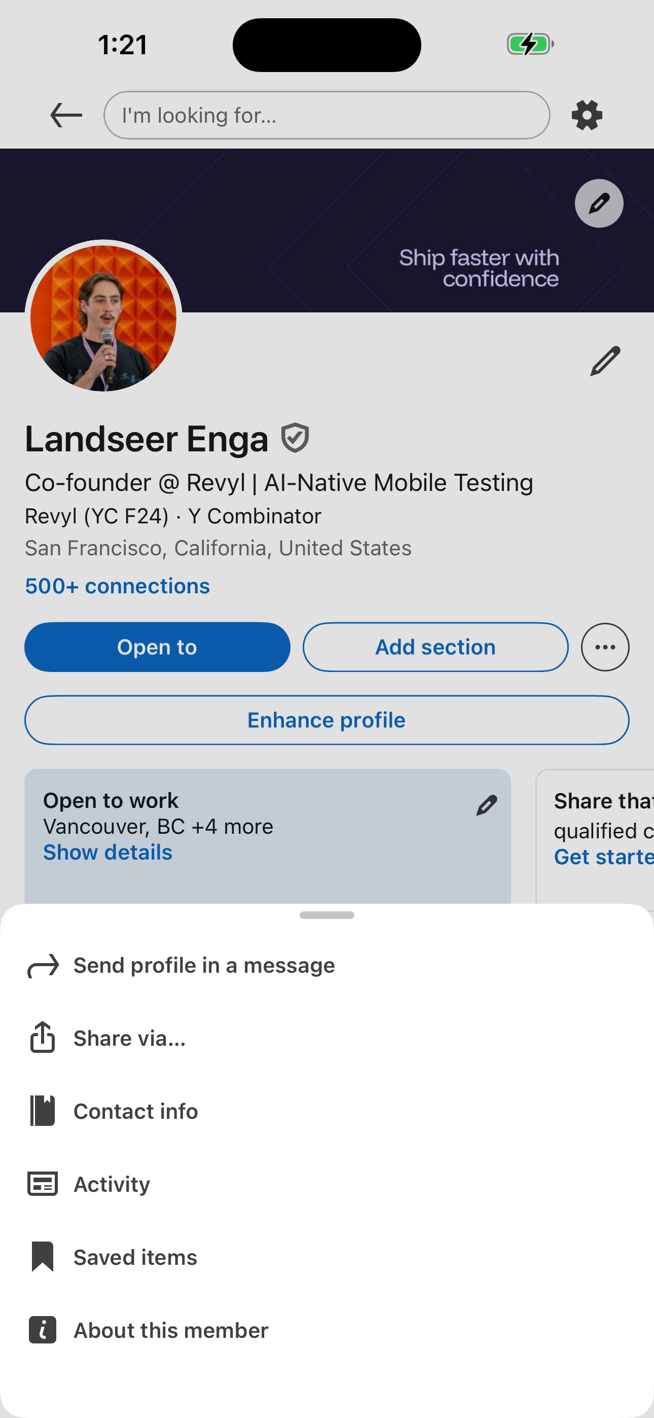 Profile Overflow (sheet)