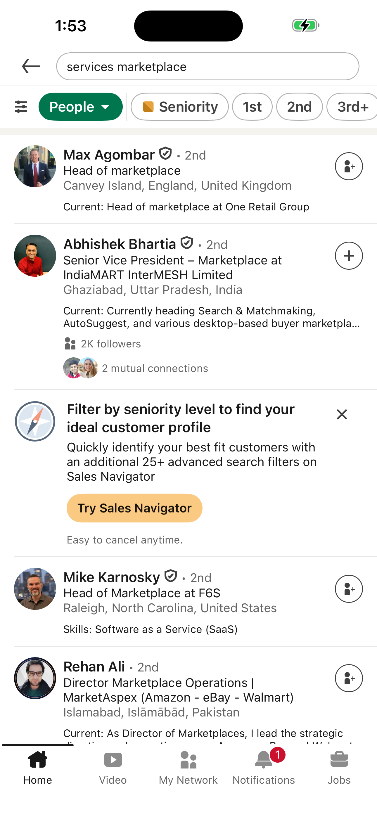 Search Results (People)