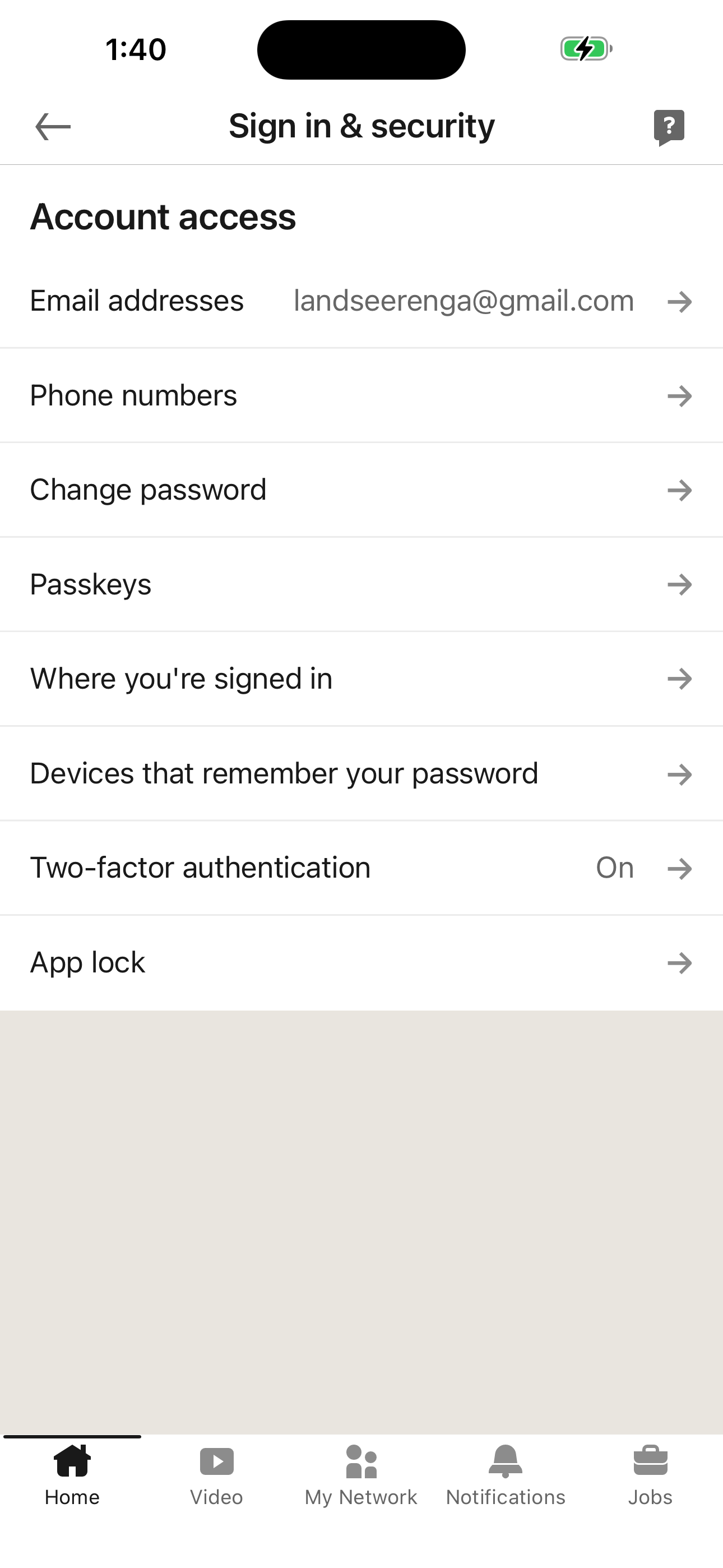 Sign in & Security