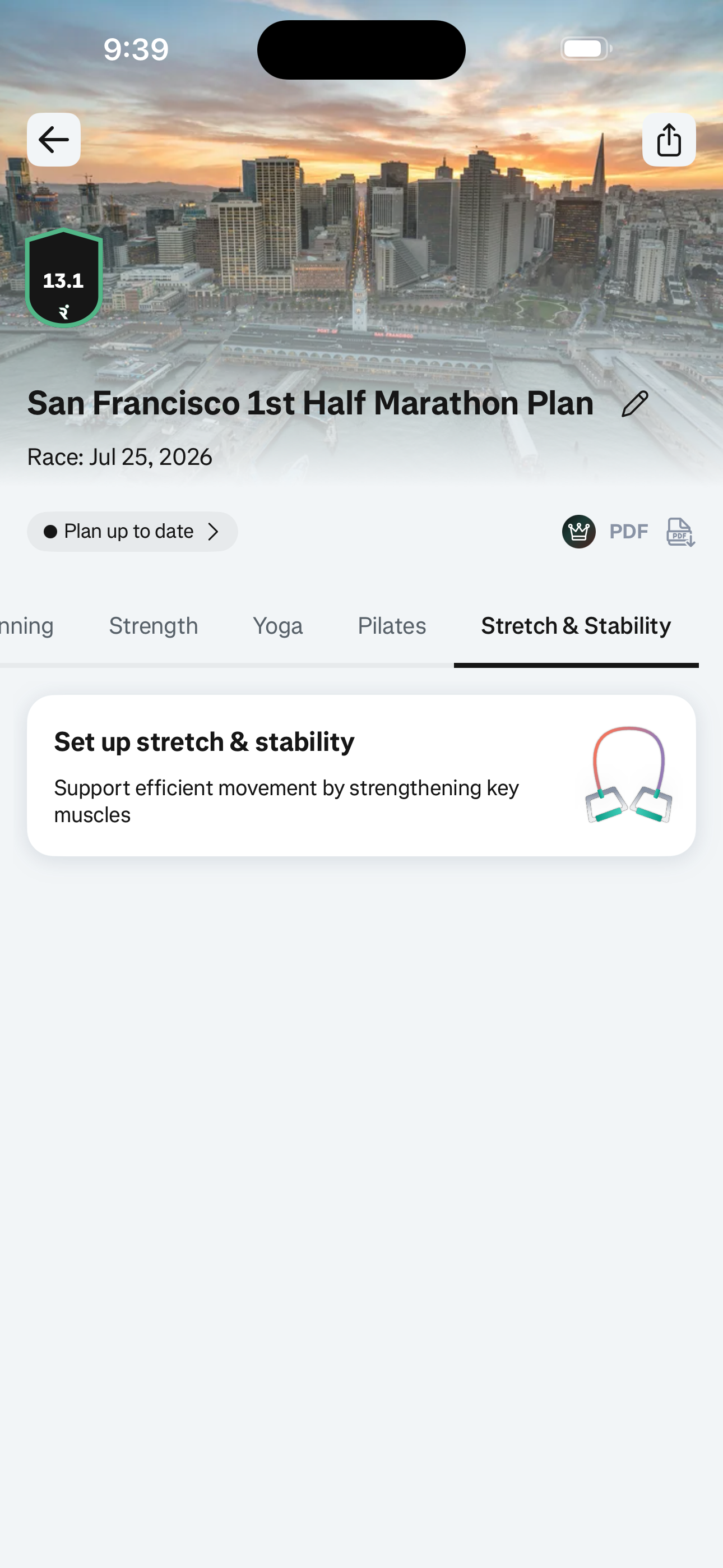 Manage Plan — Stretch & Stability (Set up)