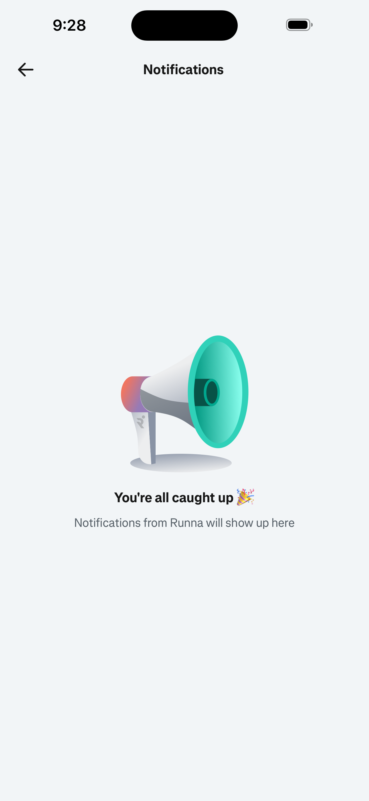Notifications Inbox — Empty