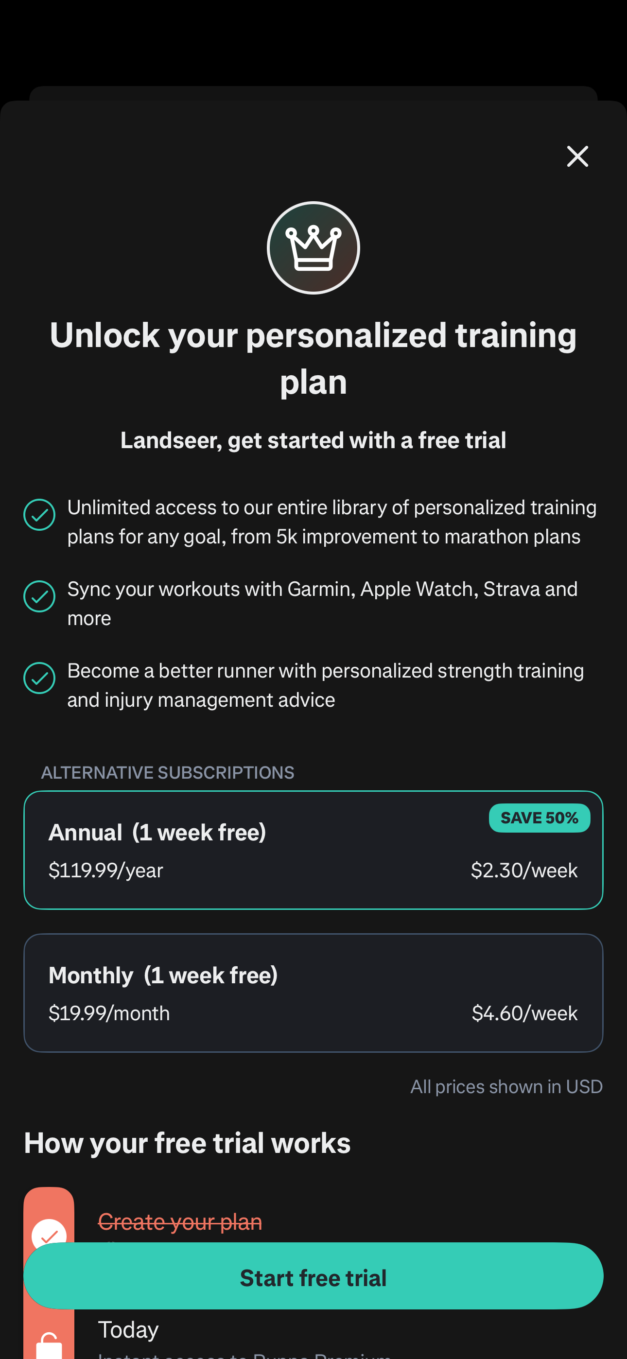 Onboarding — Paywall (Free Trial)