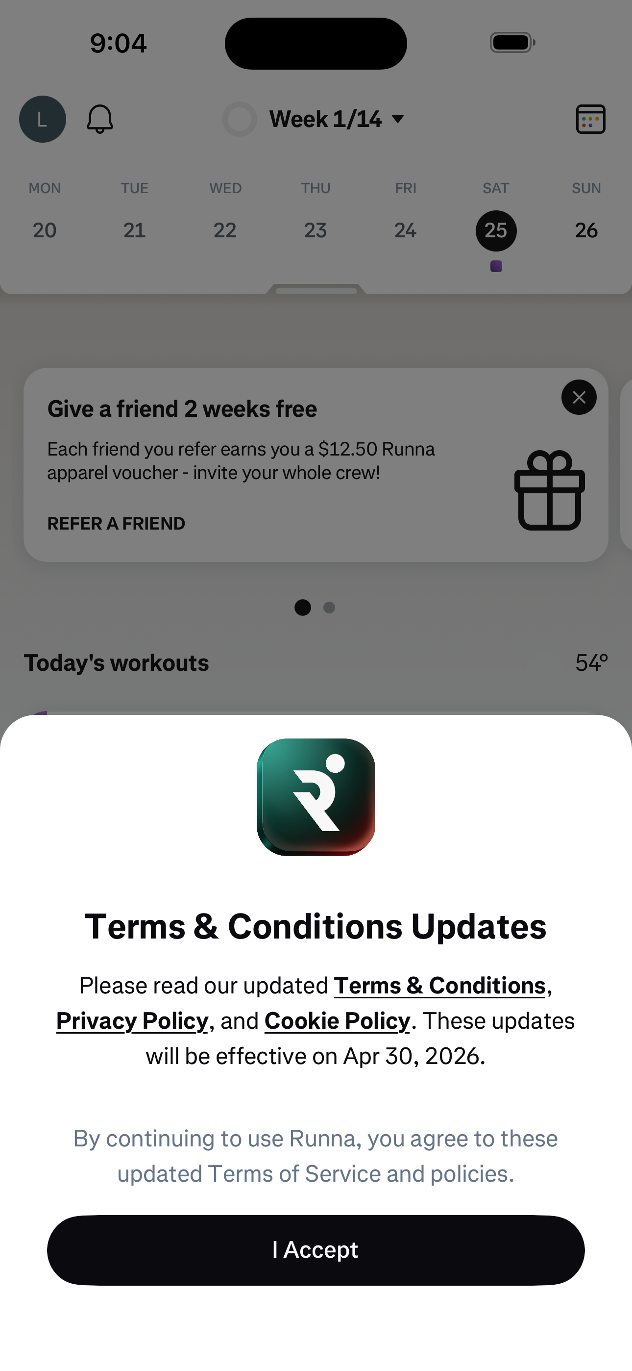 Onboarding — Terms & Conditions Modal