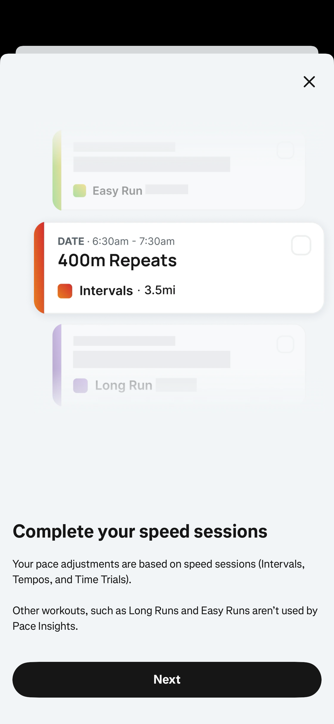 Pace Insights — Speed Sessions