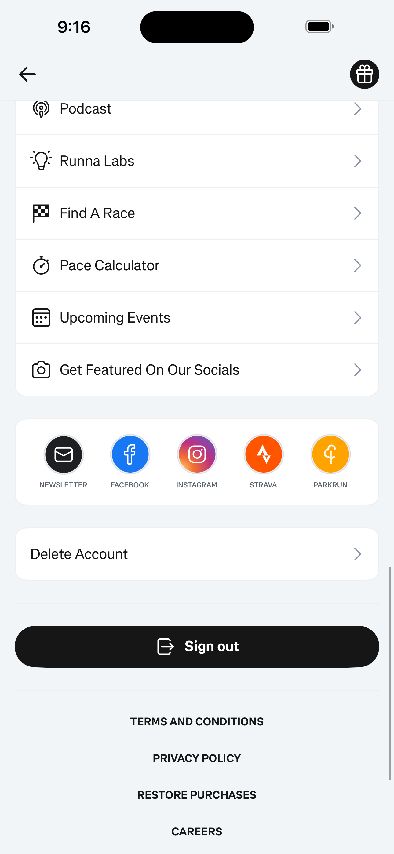 Profile Drawer — Bottom (Logout/Delete)