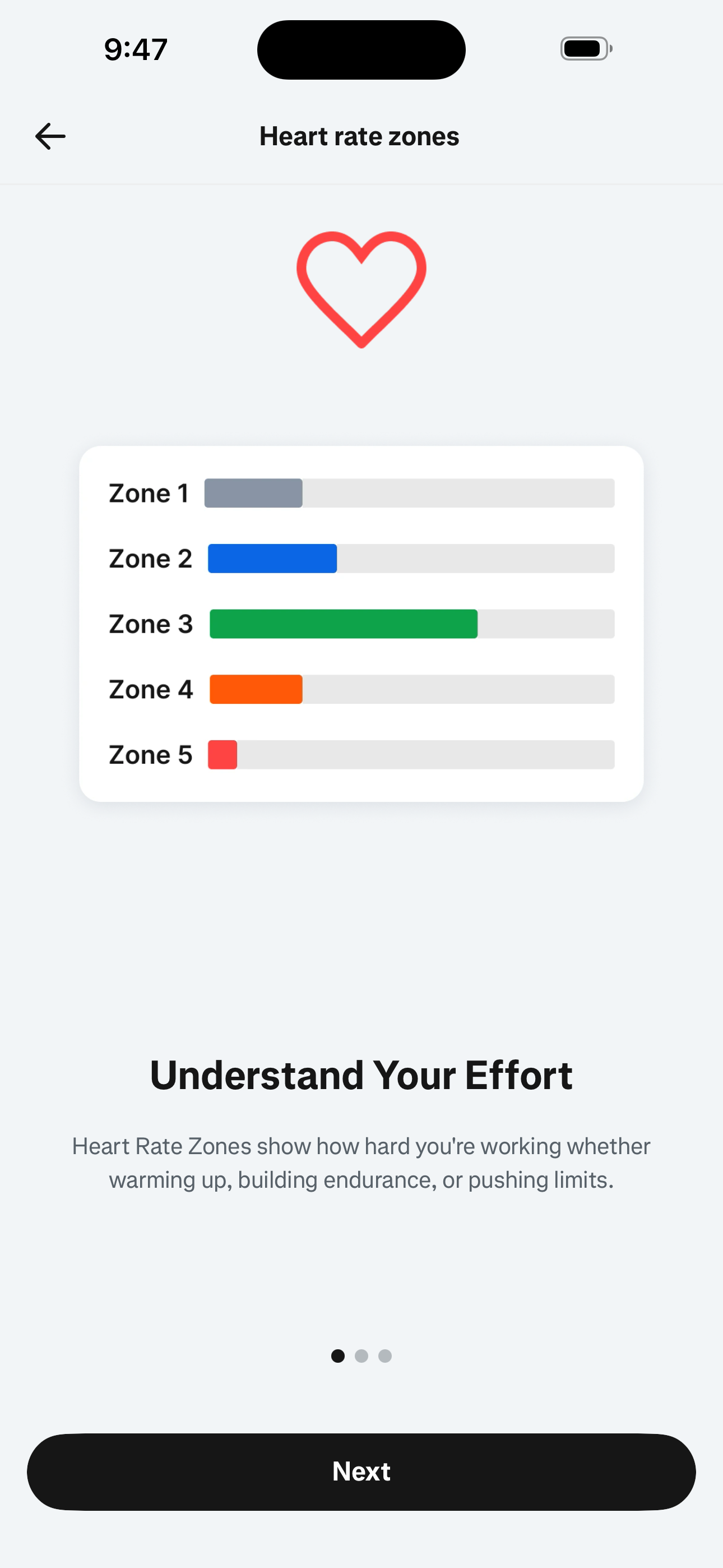 Settings — Heart Rate Zones