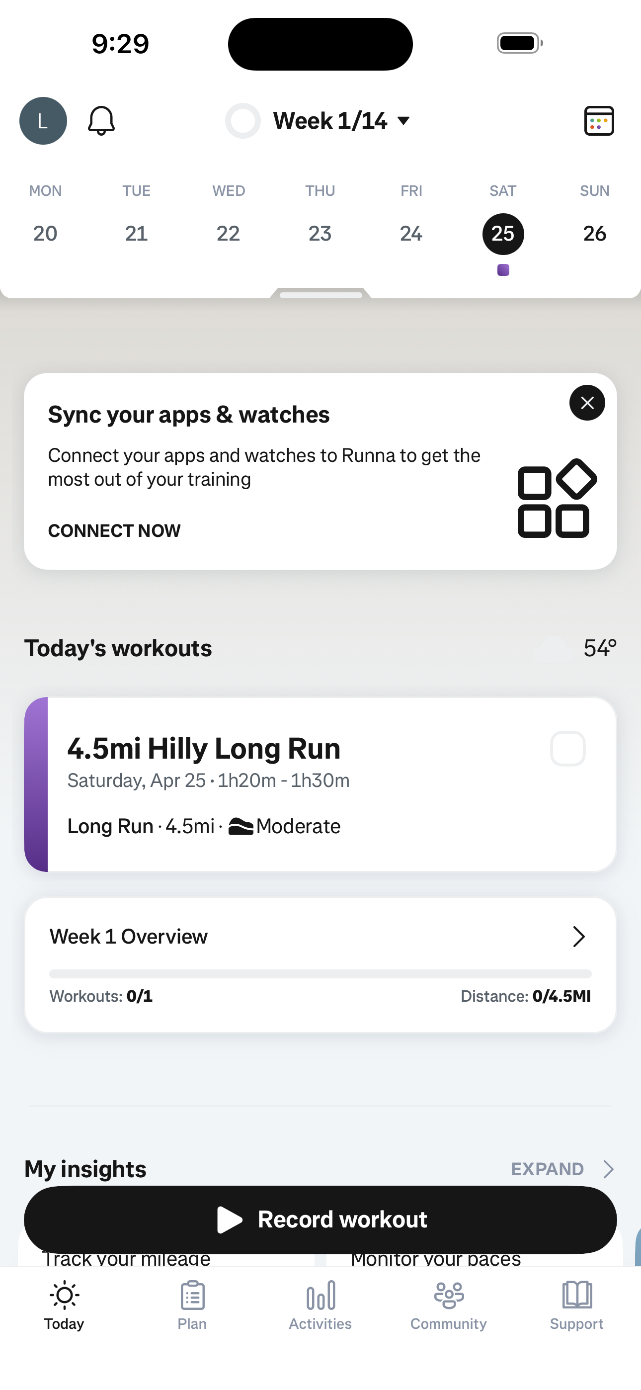 Today Home — Sync Banner Variant