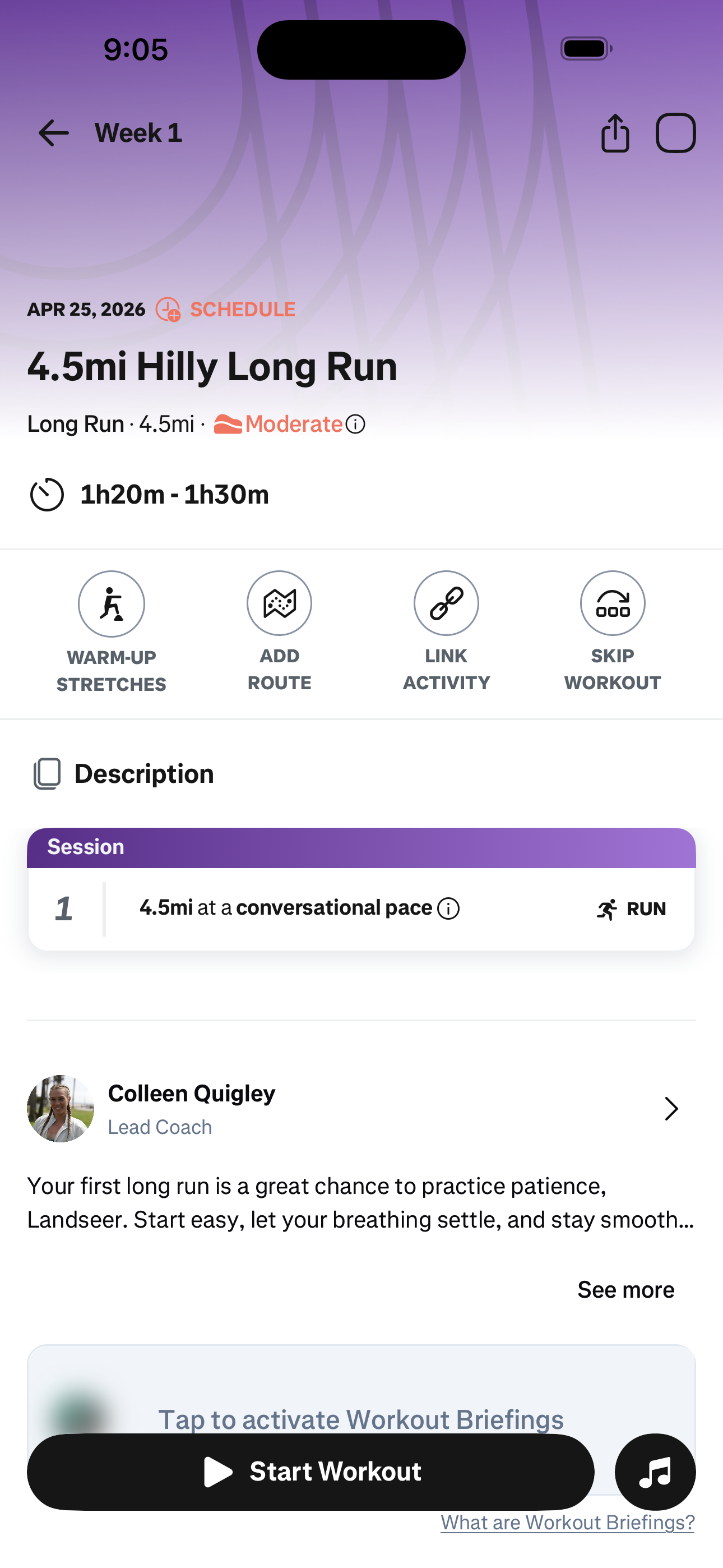 Workout Detail