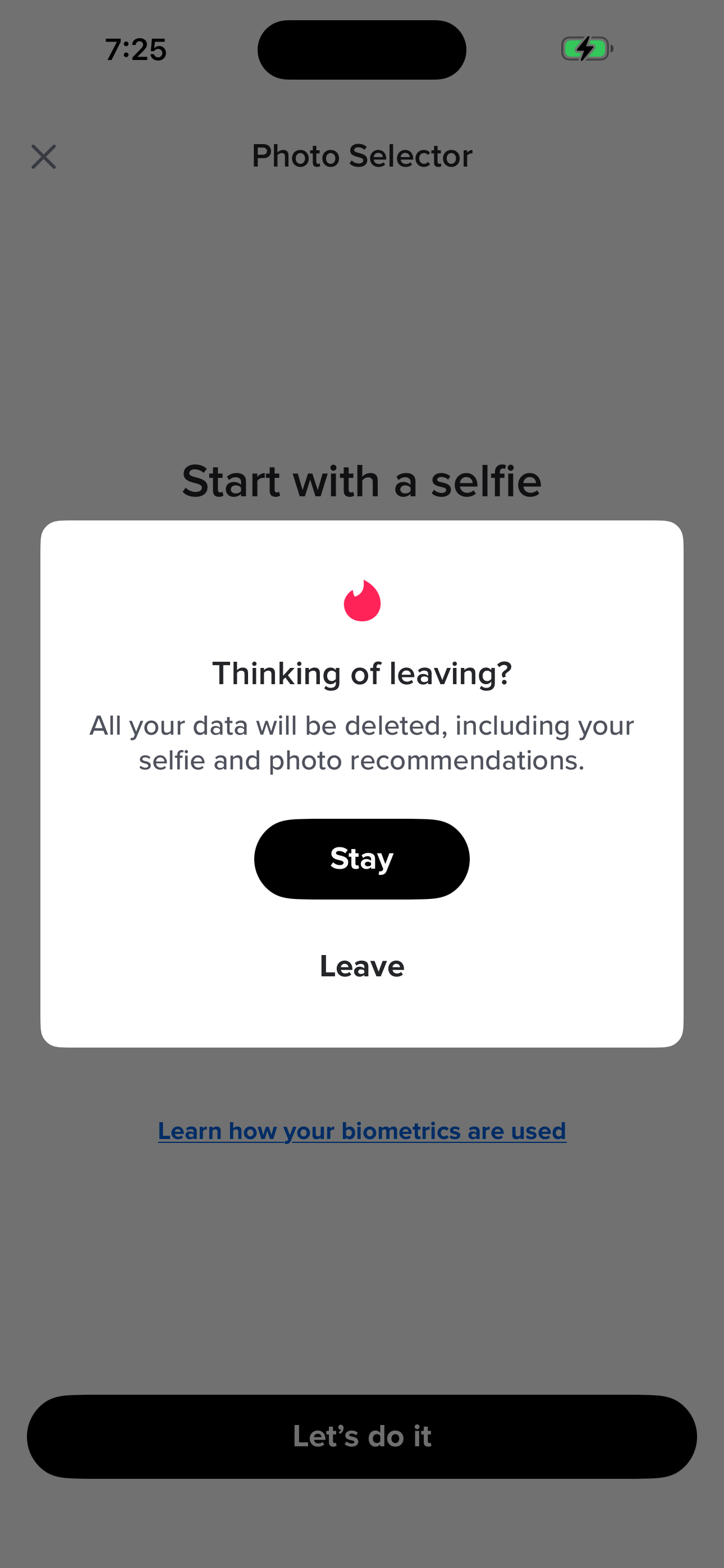 Photo Selector — Leave Confirm