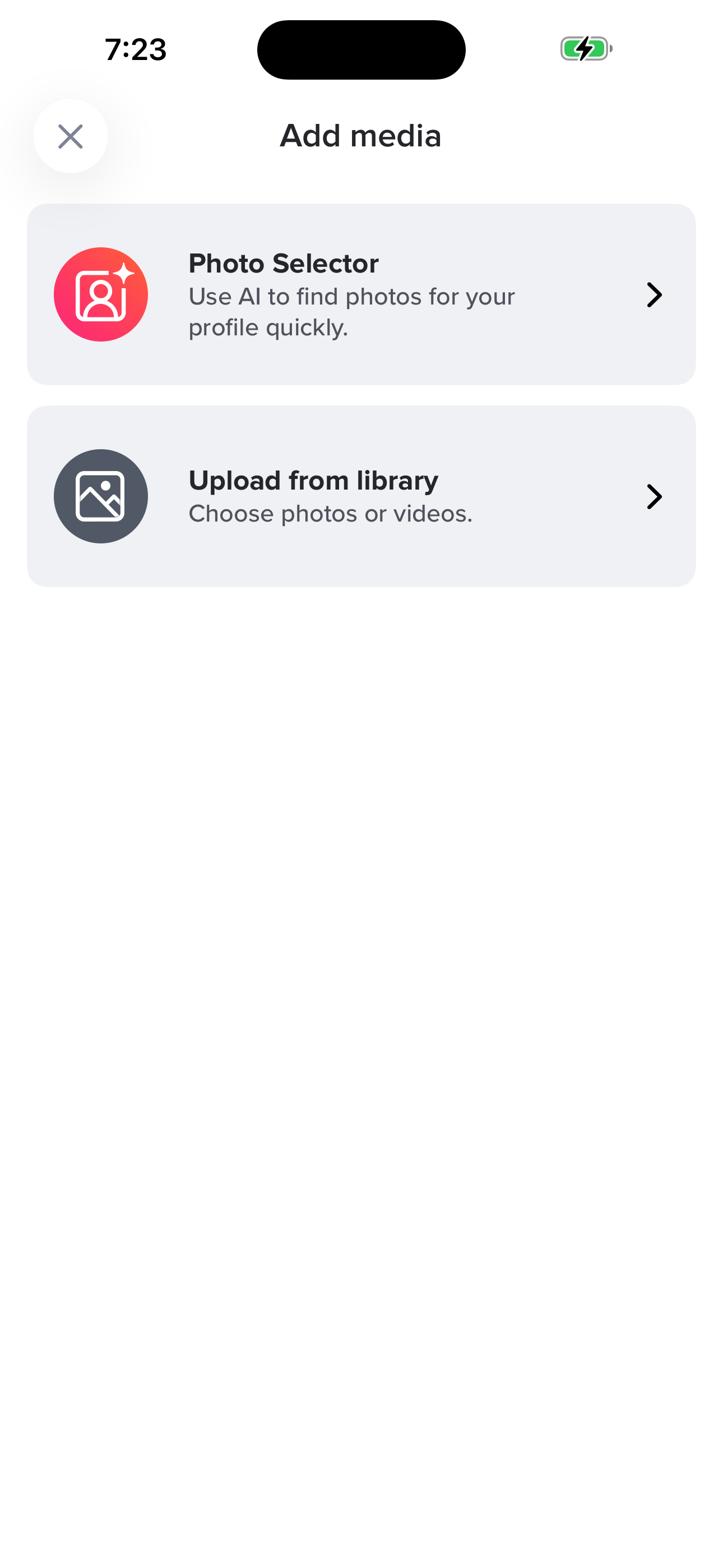 Edit Profile — Add Media