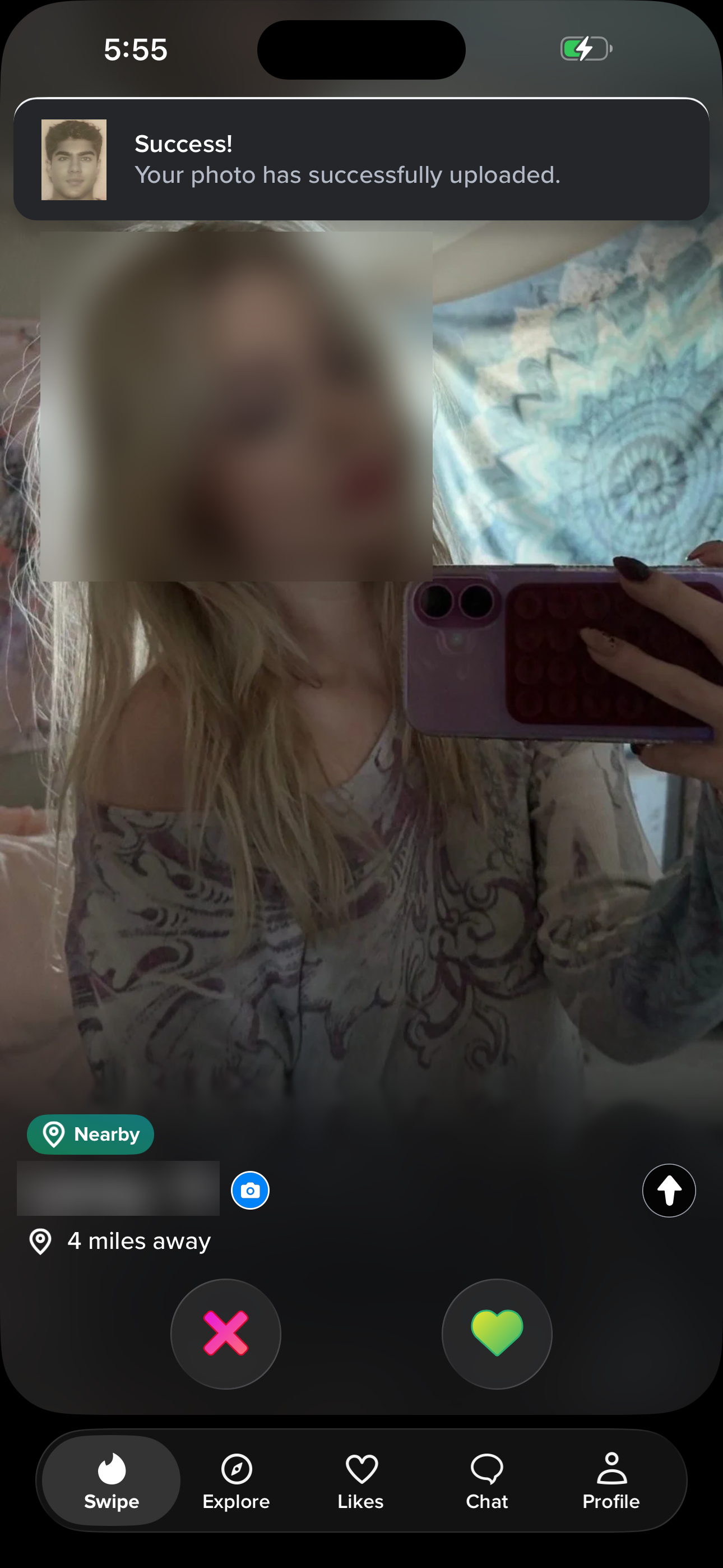 Tinder Swipe Deck — For You (Home) screen in Sign up — defer Face Check, land on home flow