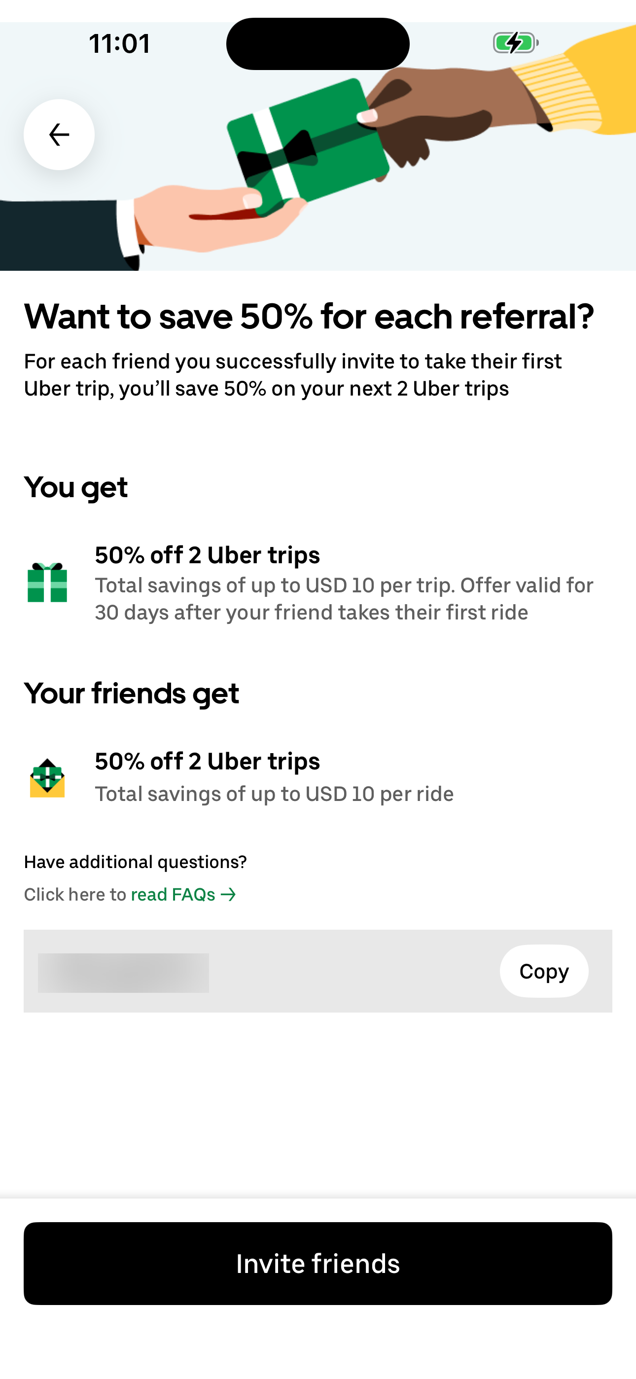 Invite friends (referral)