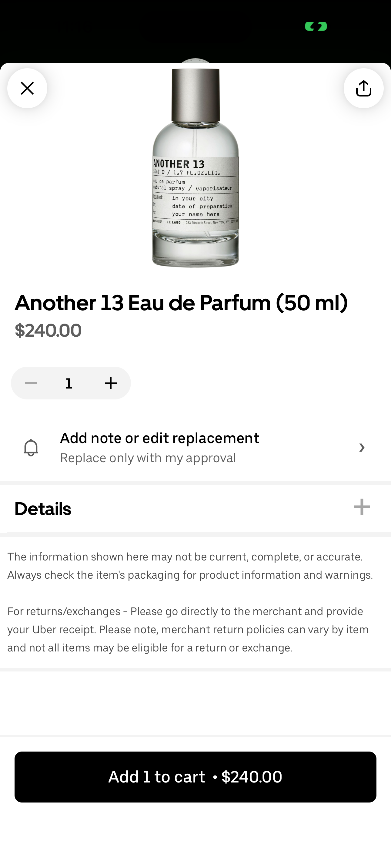 Product detail — retail/grocery