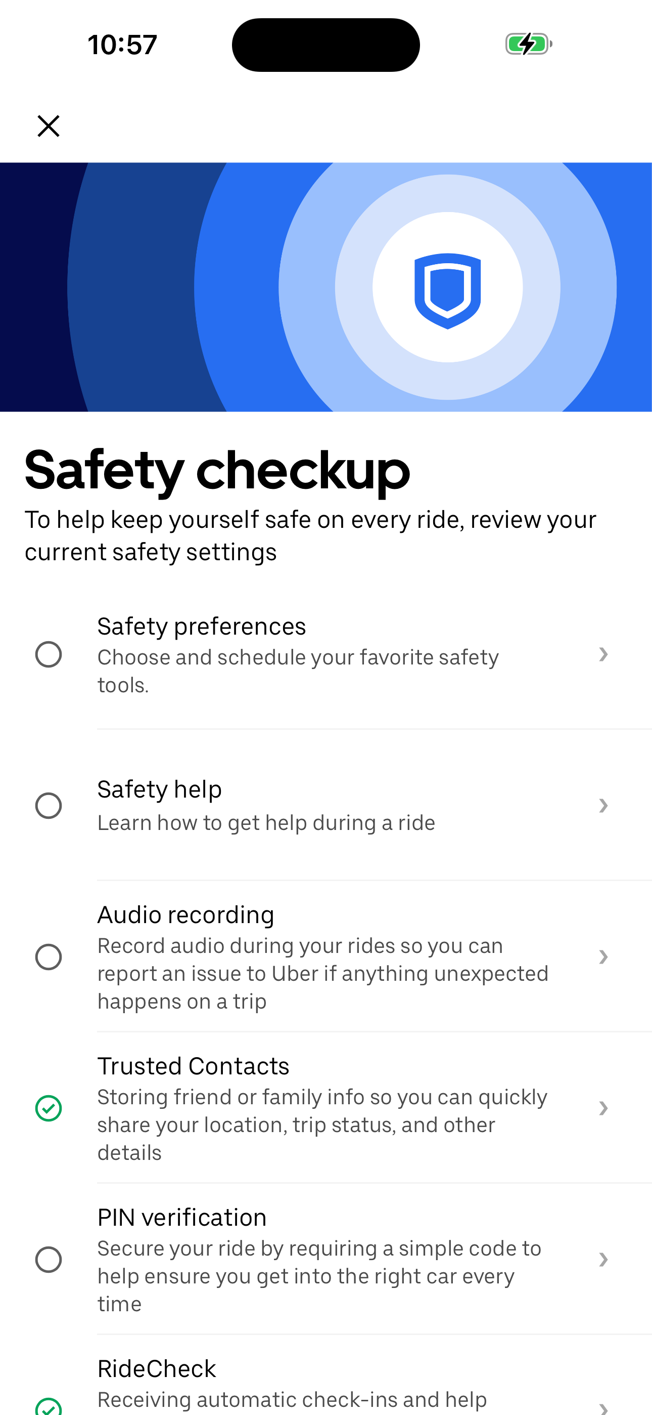 Safety checkup (2/7 gamified)