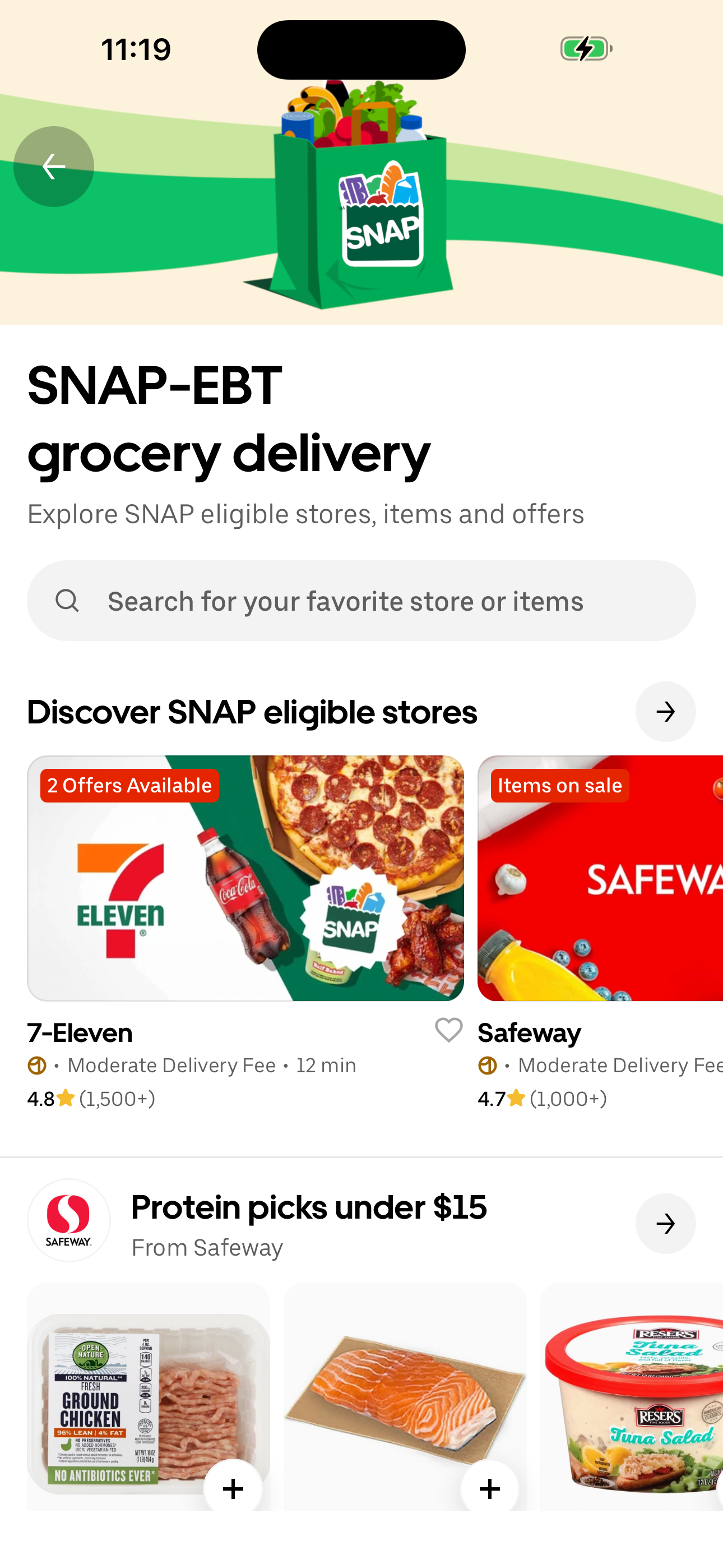 SNAP-EBT grocery delivery