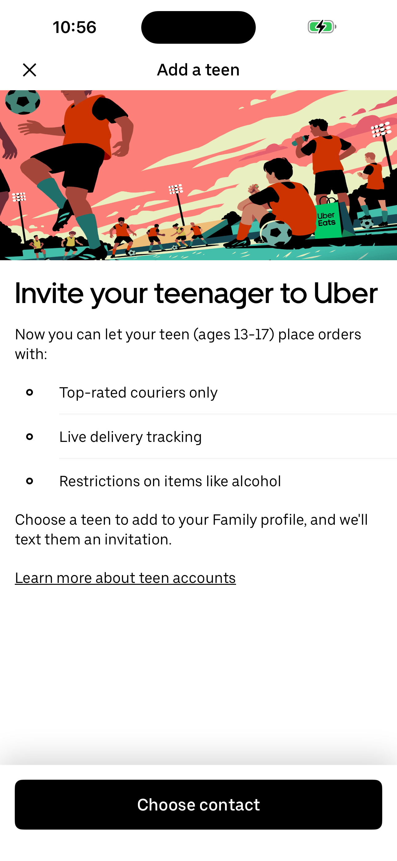 Add a teen (Family profile)