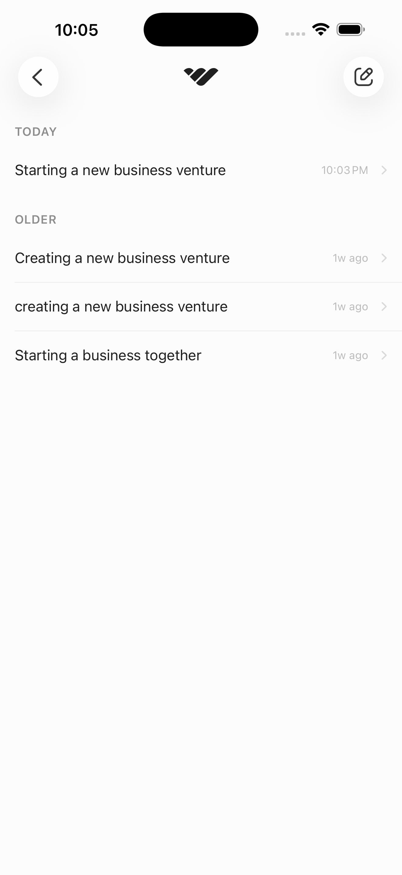 Create — Chat history