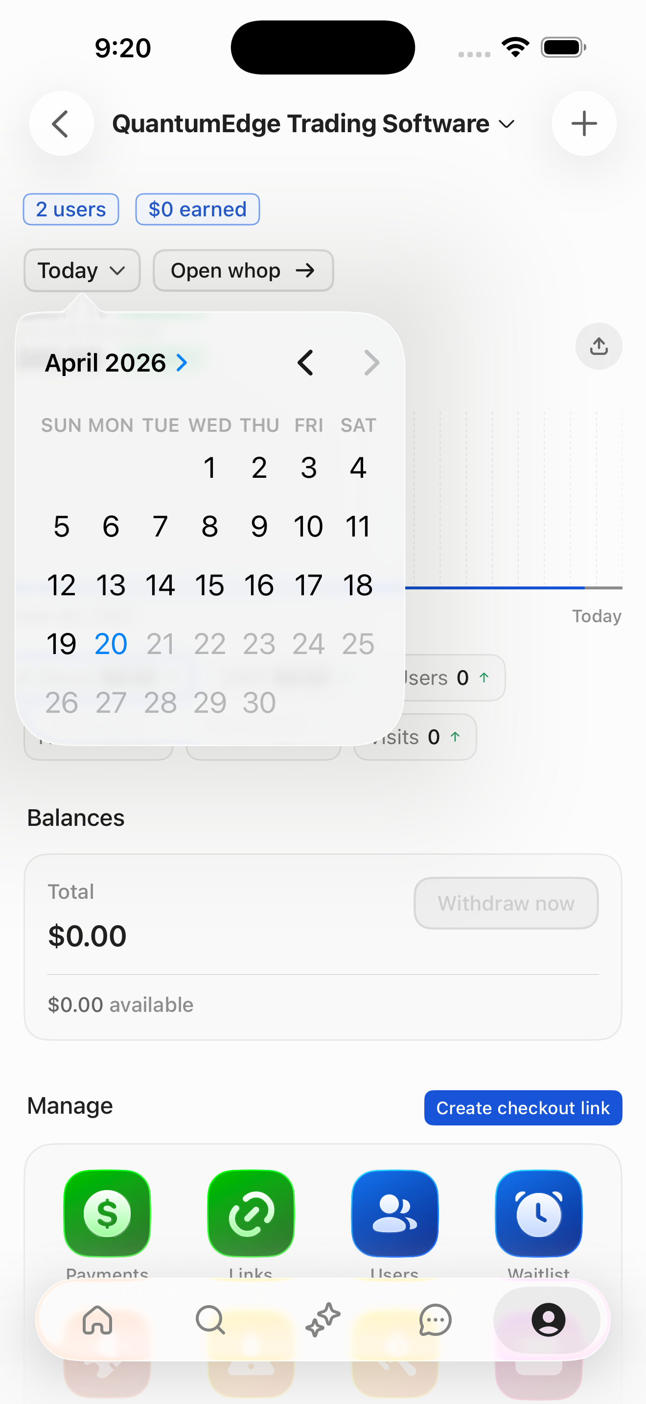 Custom Date Range (calendar picker)