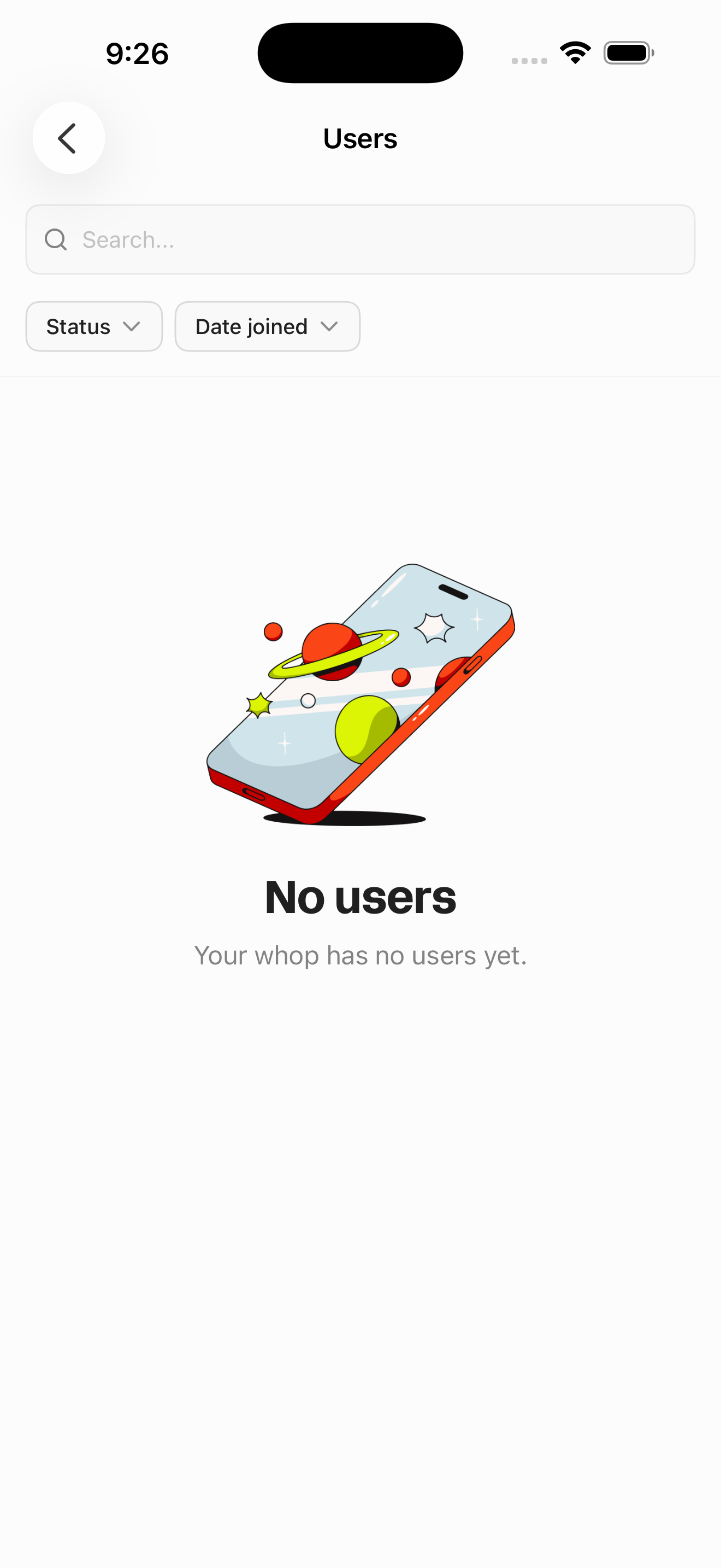 Whop — Users (empty)