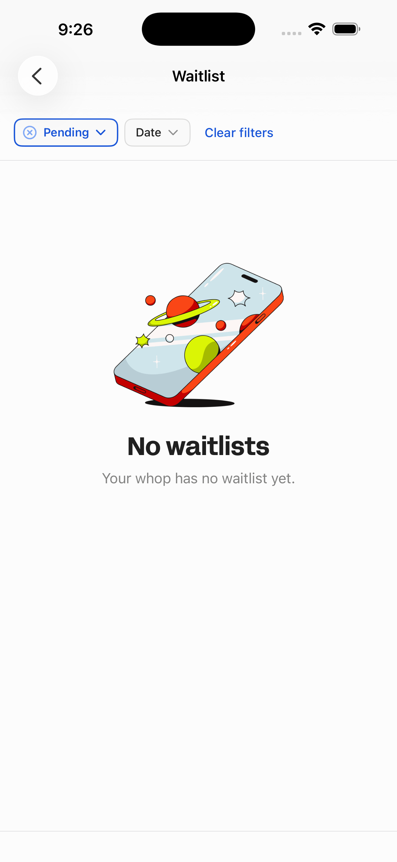 Whop — Waitlist (empty)