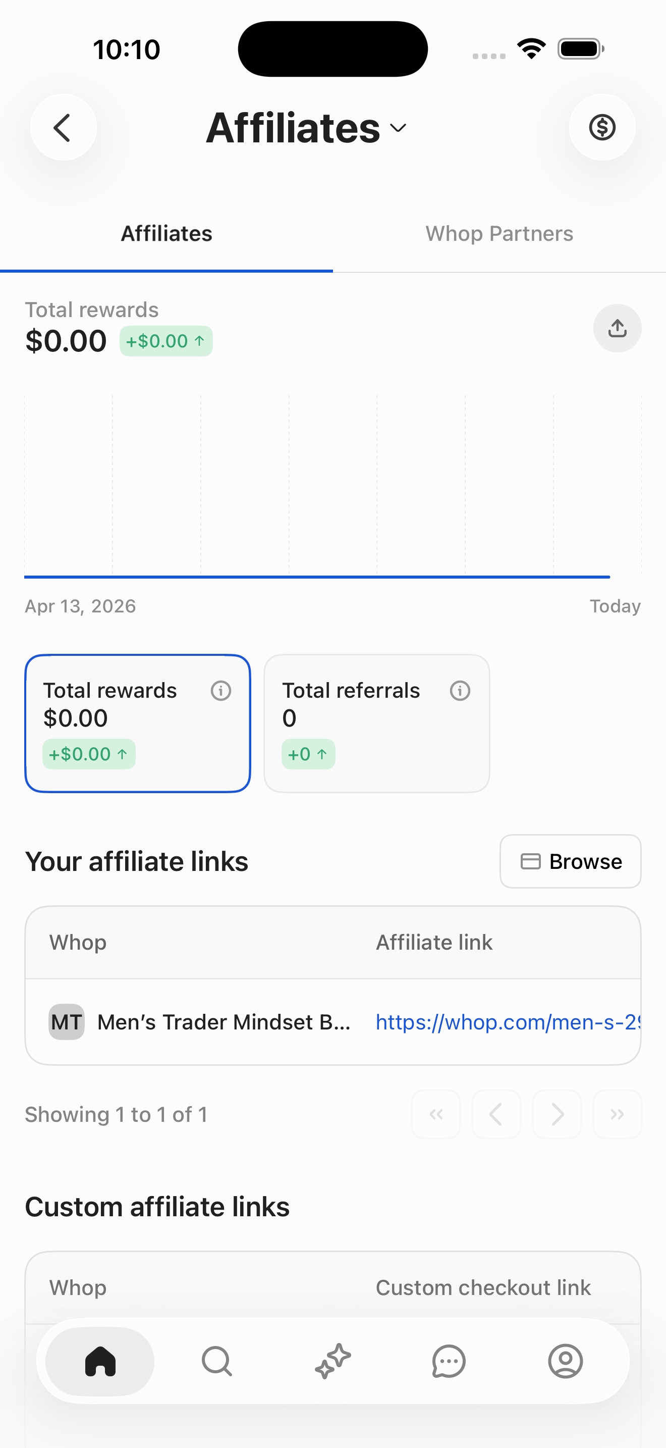 Affiliates — tracking + links