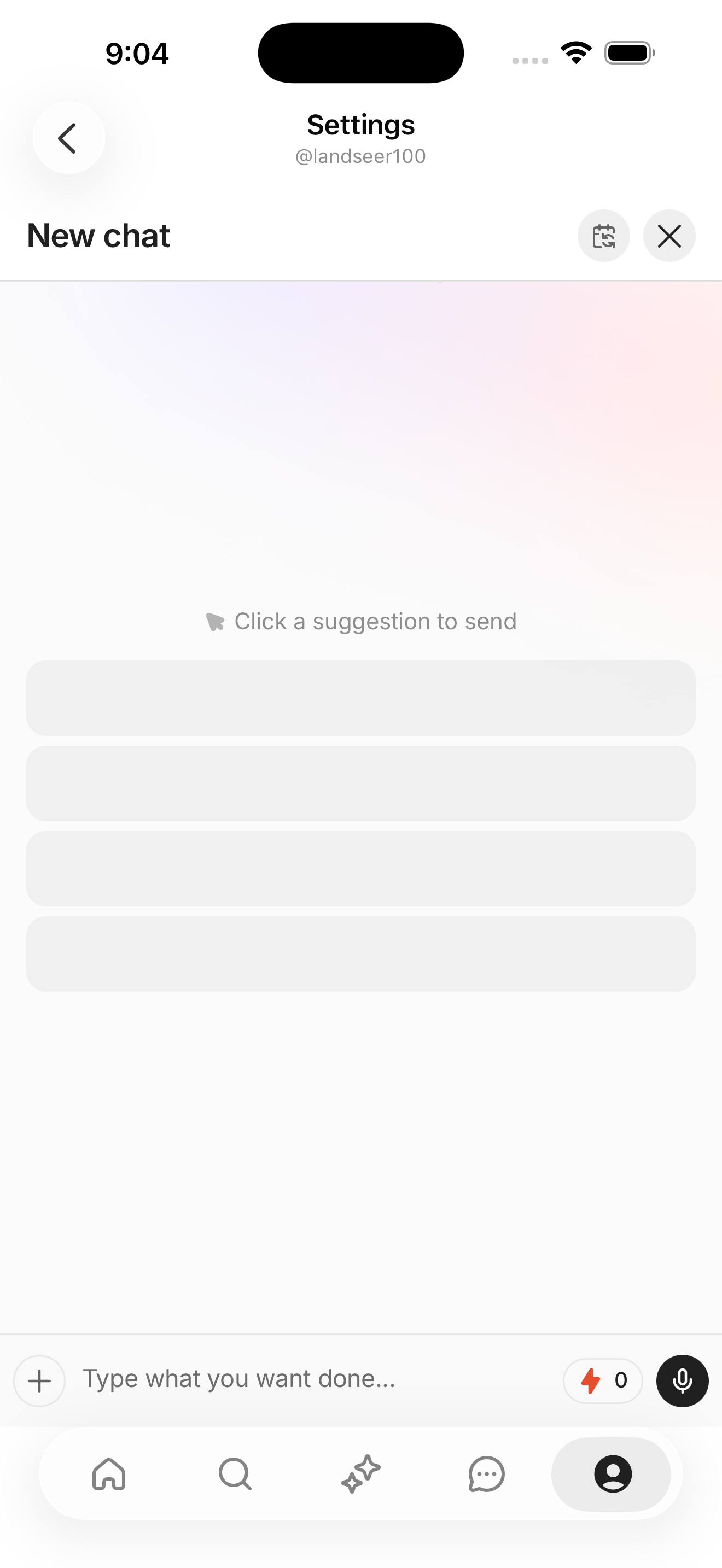 AI New chat composer (Create flow)