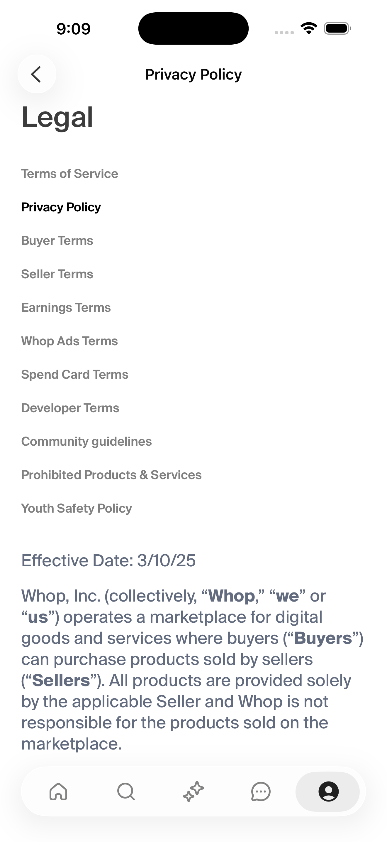 Legal — Privacy Policy (web view)
